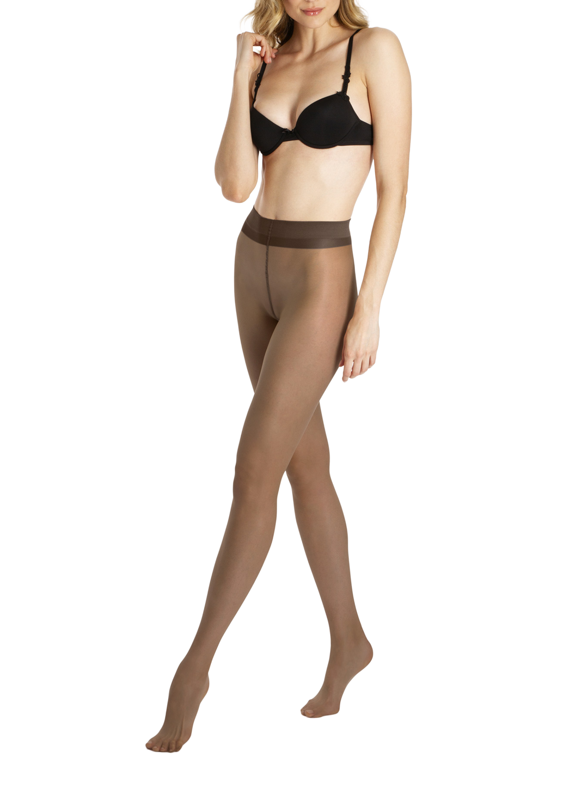 Collants mates et transparents LE BOURGET Marron