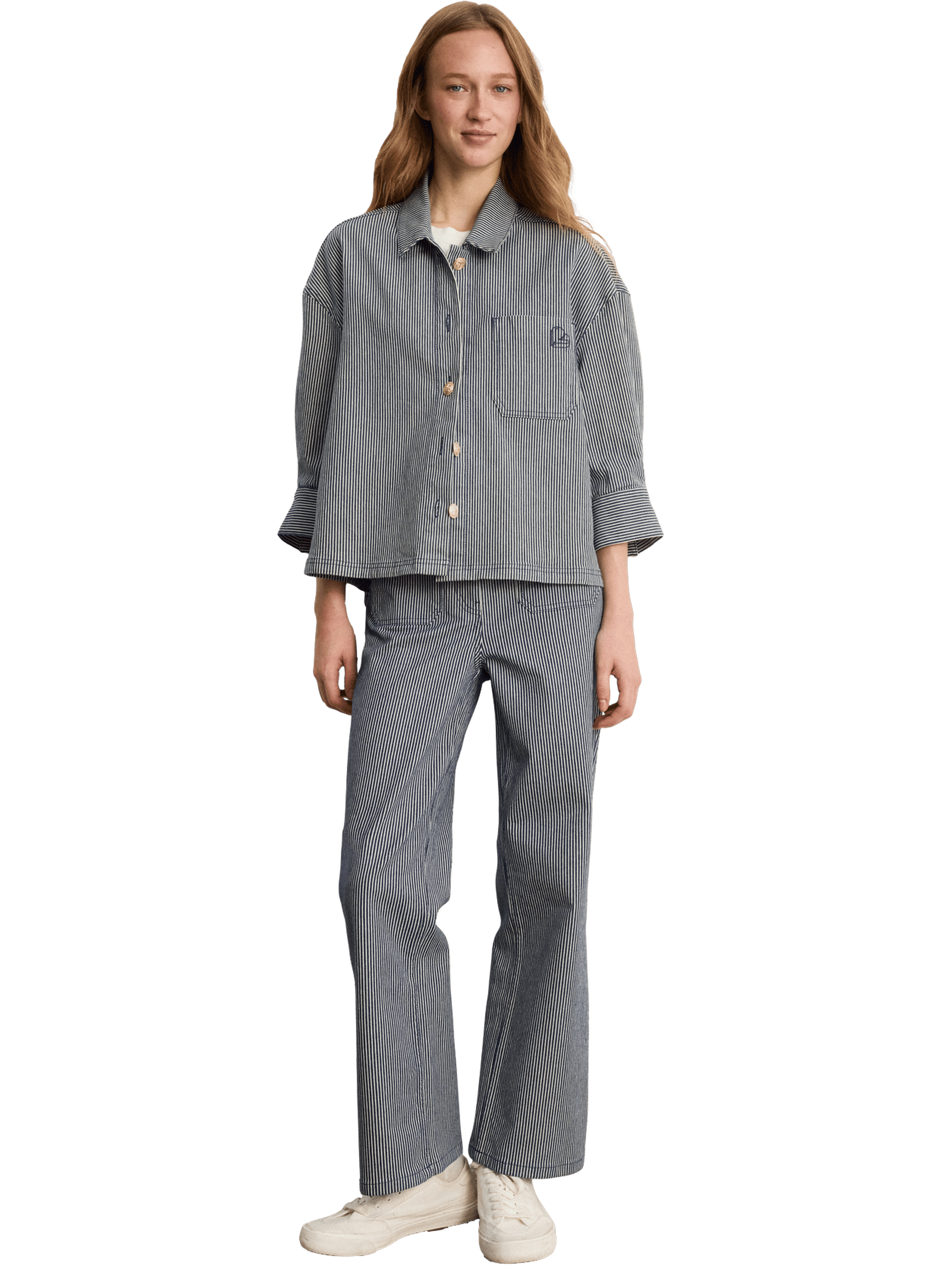 Surchemise en denim à rayures - mohana PABLO Bleu