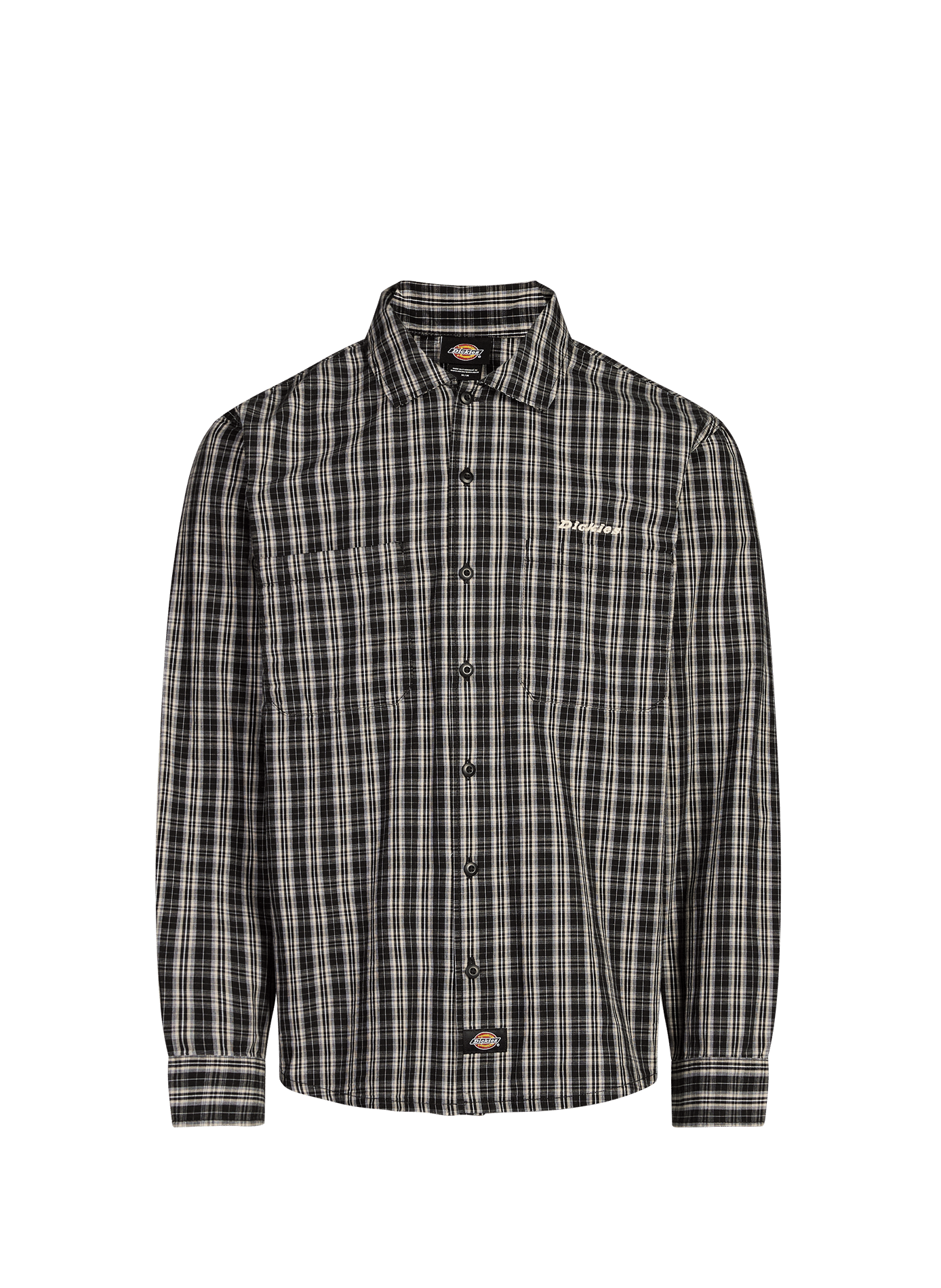 Check cotton Shirt DICKIES Black