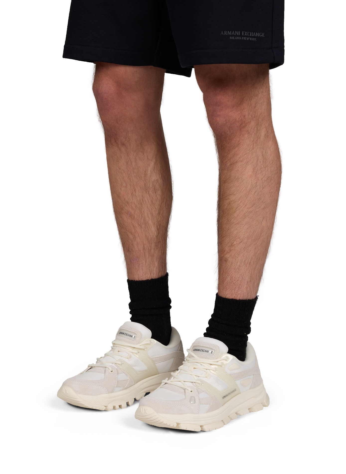 Low-top sneakers with contrasting details ARMANI EXCHANGE White