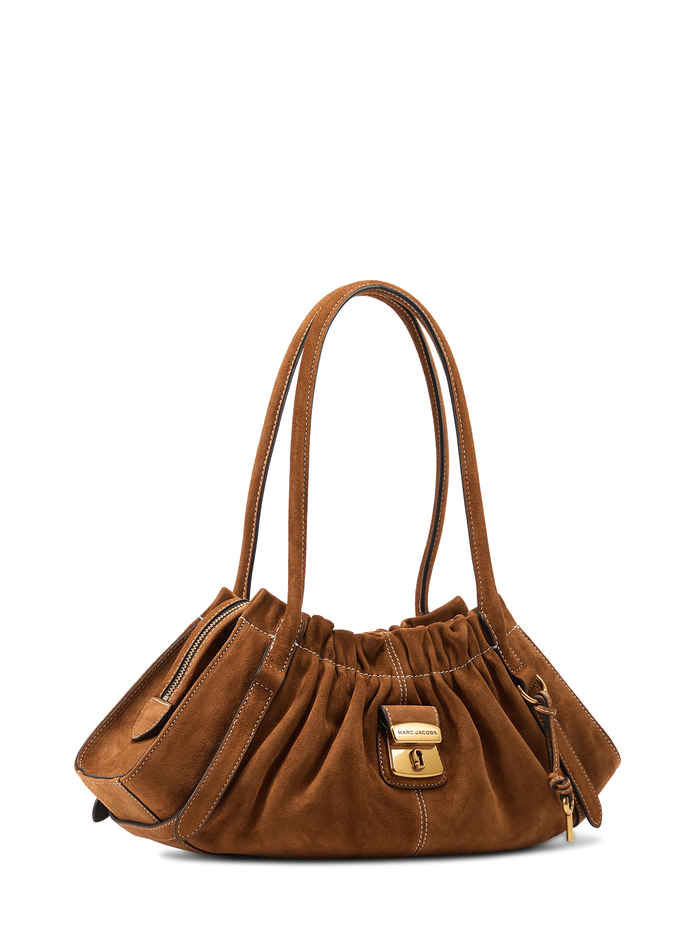 Borsa a tracolla The Satchel in camoscio MARC JACOBS Marrone