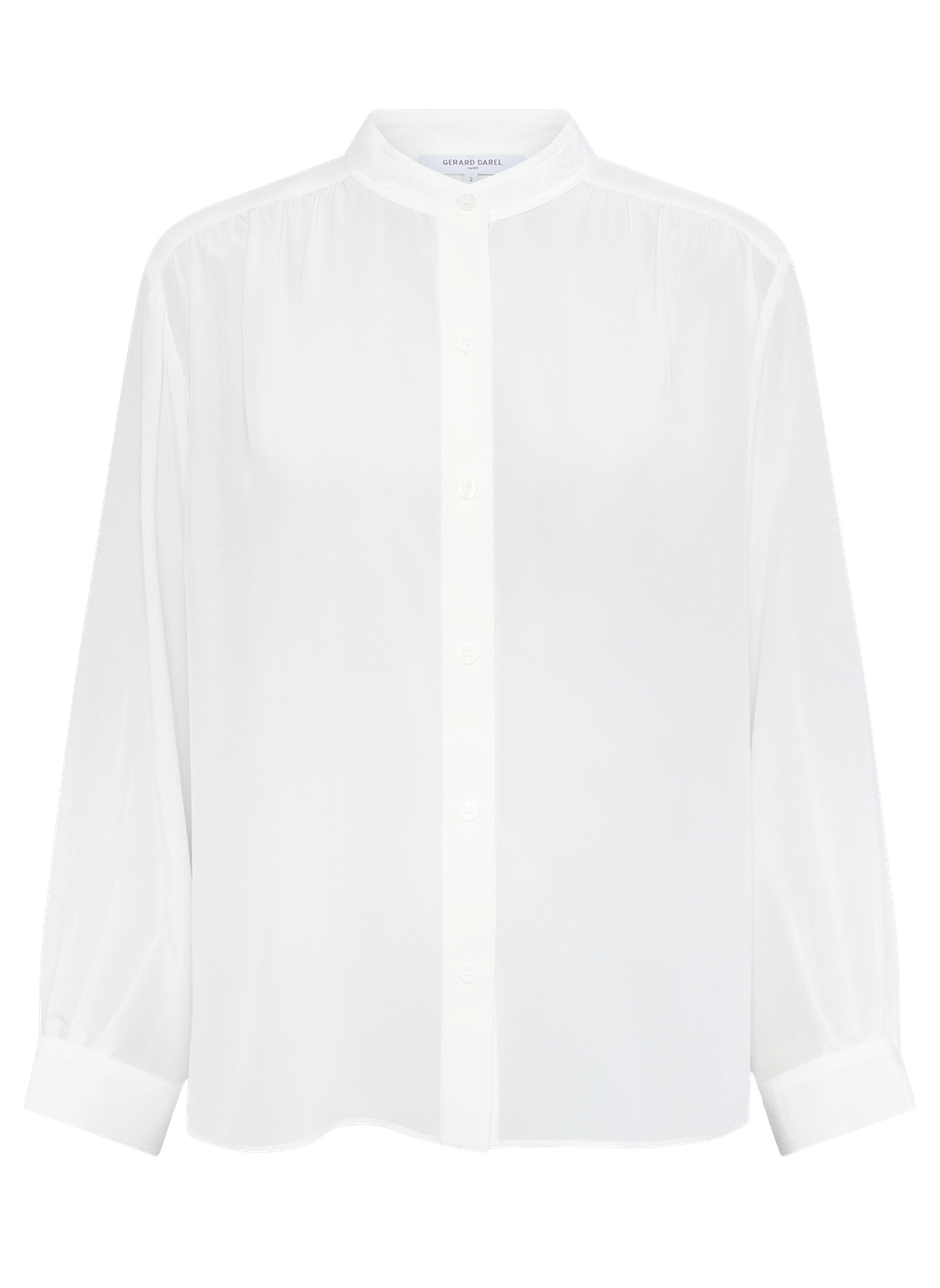 Chemise en soie à col rond - cyna GERARD DAREL Beige