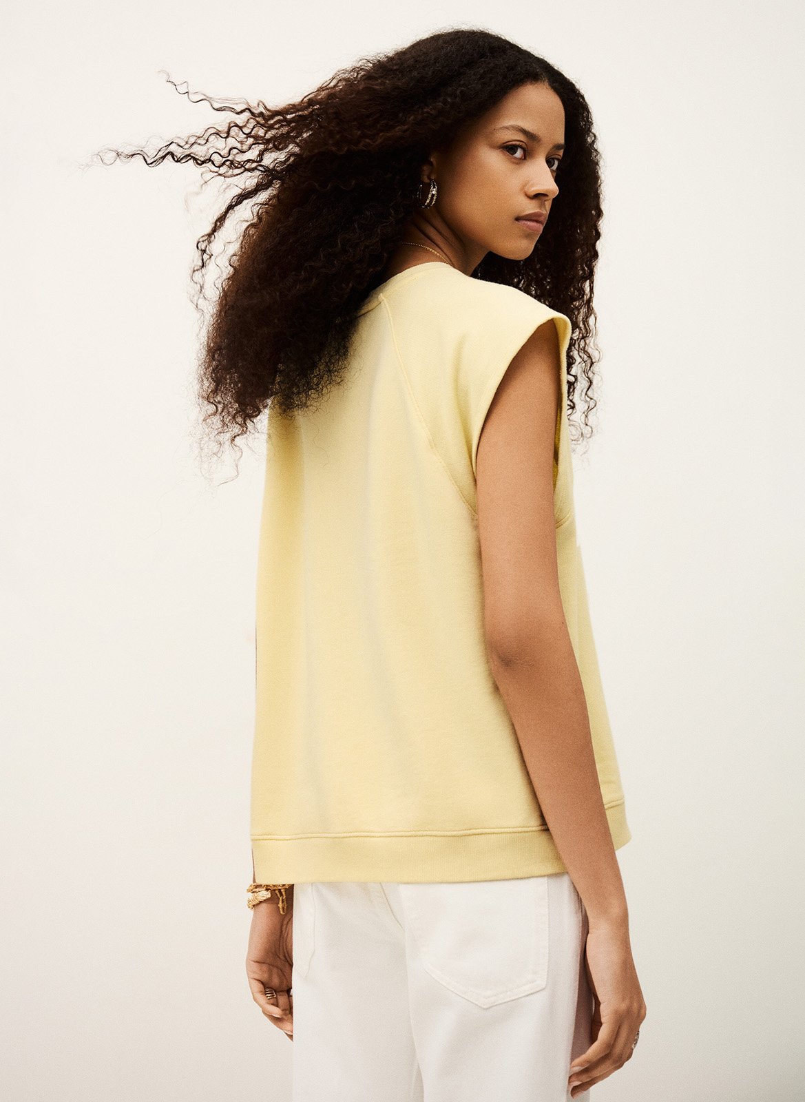 Sweat imprimé en coton beata BA&SH Jaune