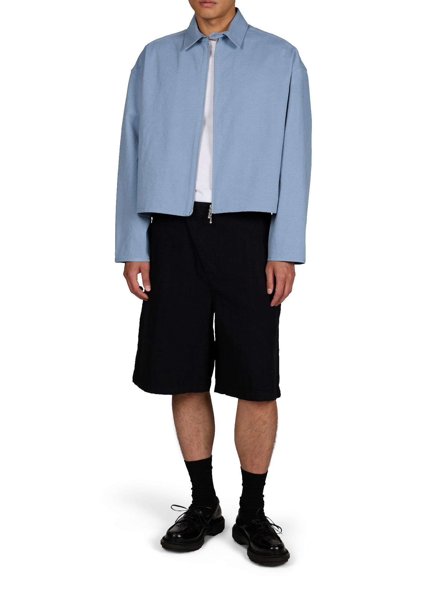 Jacket with classic cotton collar MERELY MADE Blue