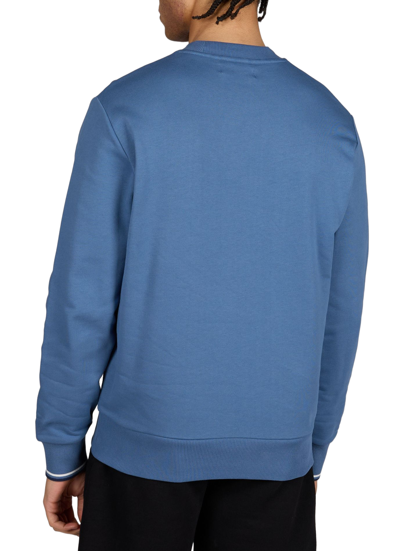 Sweatshirt col rond en coton FRED PERRY Bleu