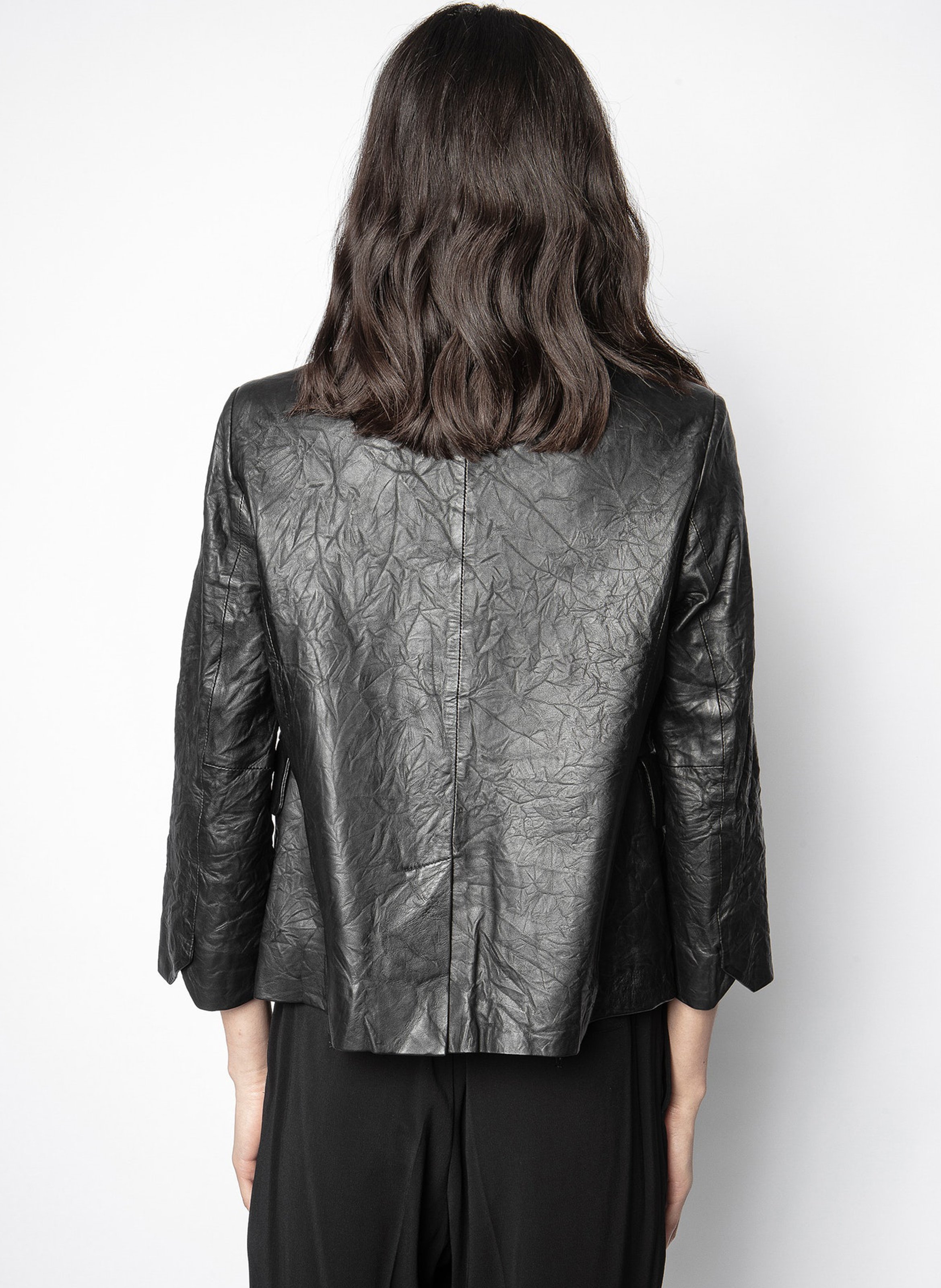Verys crushed leather jacket with stand-up collar ZADIG&VOLTAIRE Black