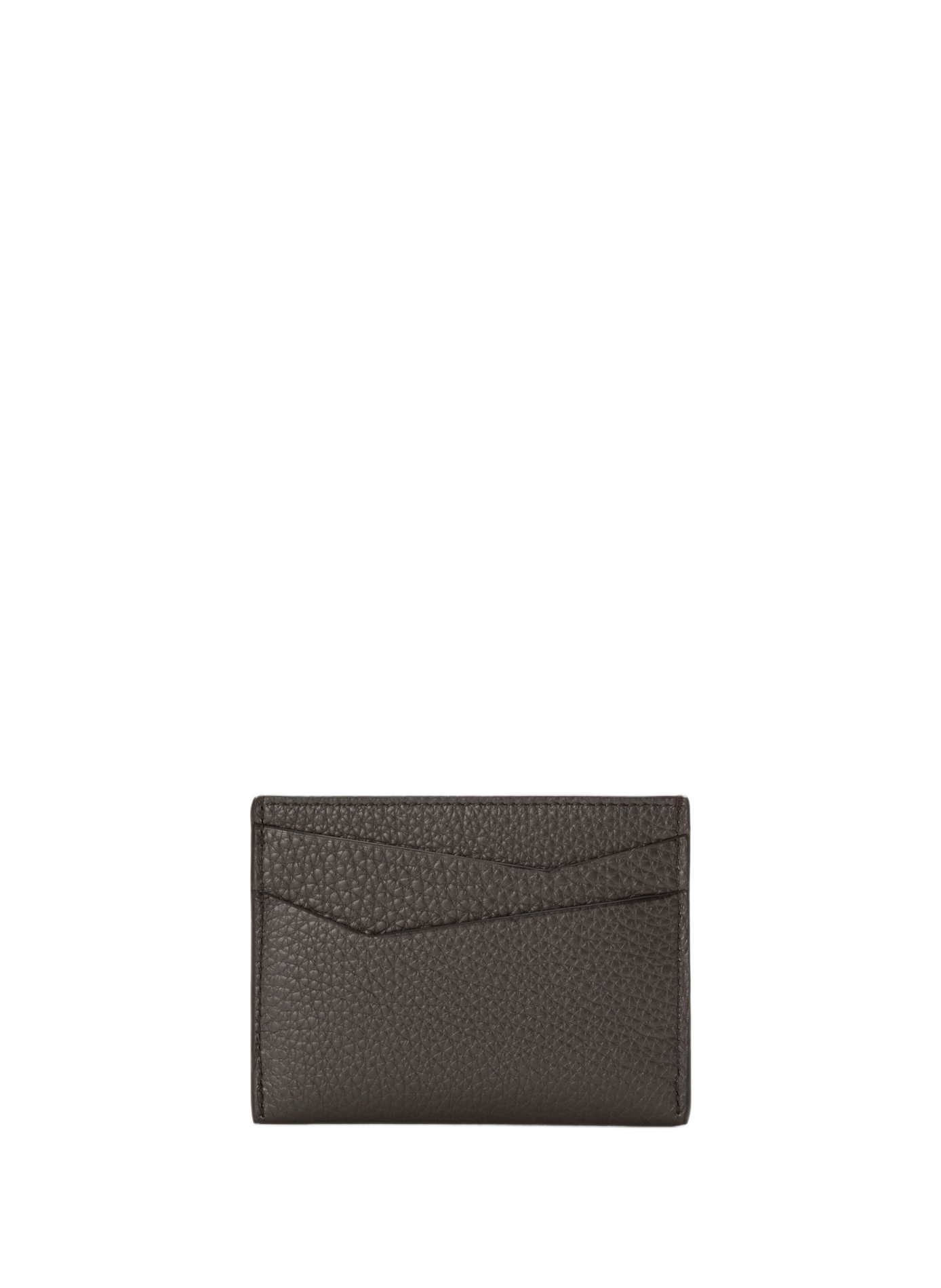 Einfarbige Puzzle-Kartenhalter aus weichem genarbtem Kalbsleder LOEWE Grau