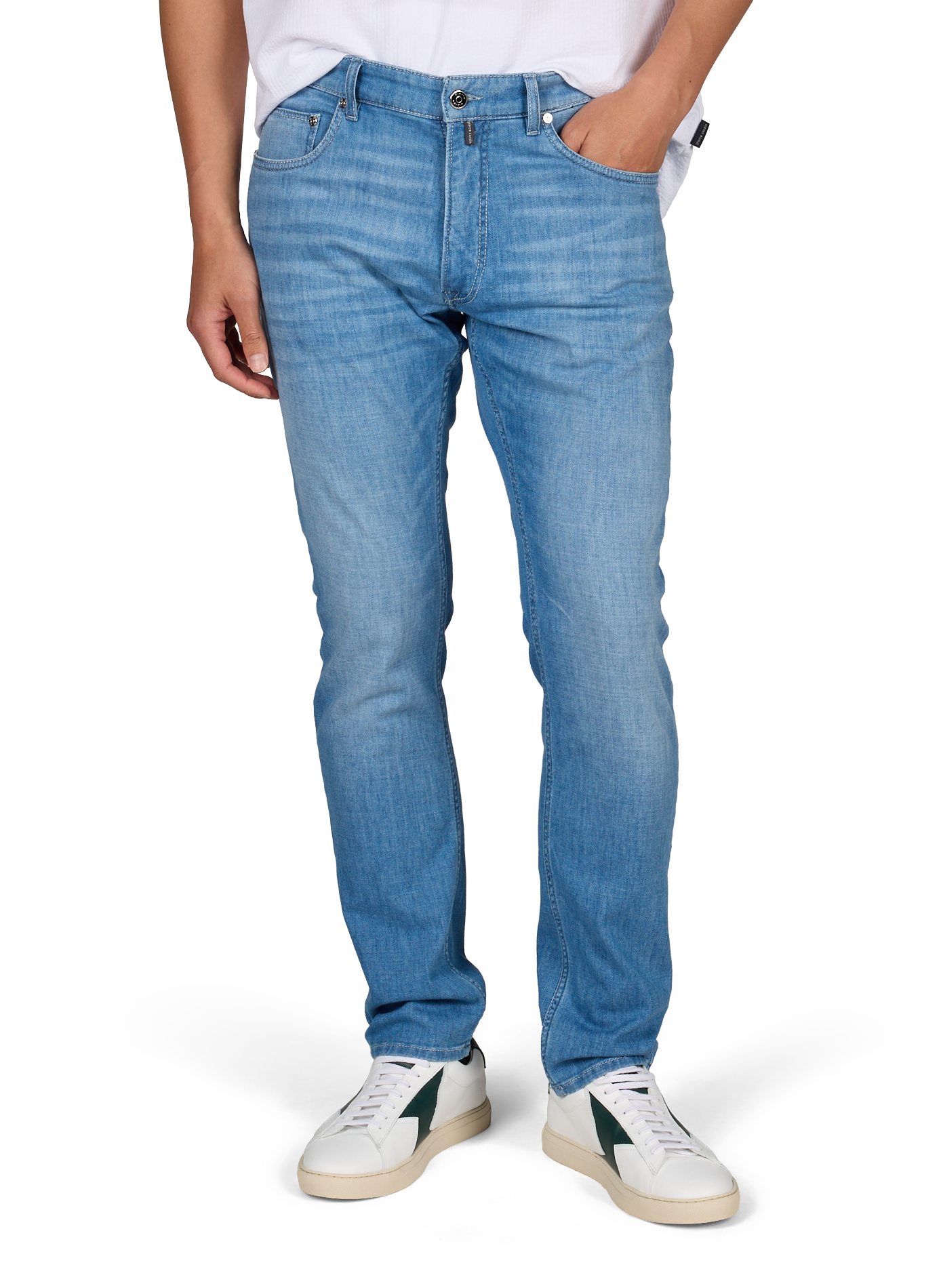 Jean coupe regular en coton mélangé  PIERRE CARDIN Bleu