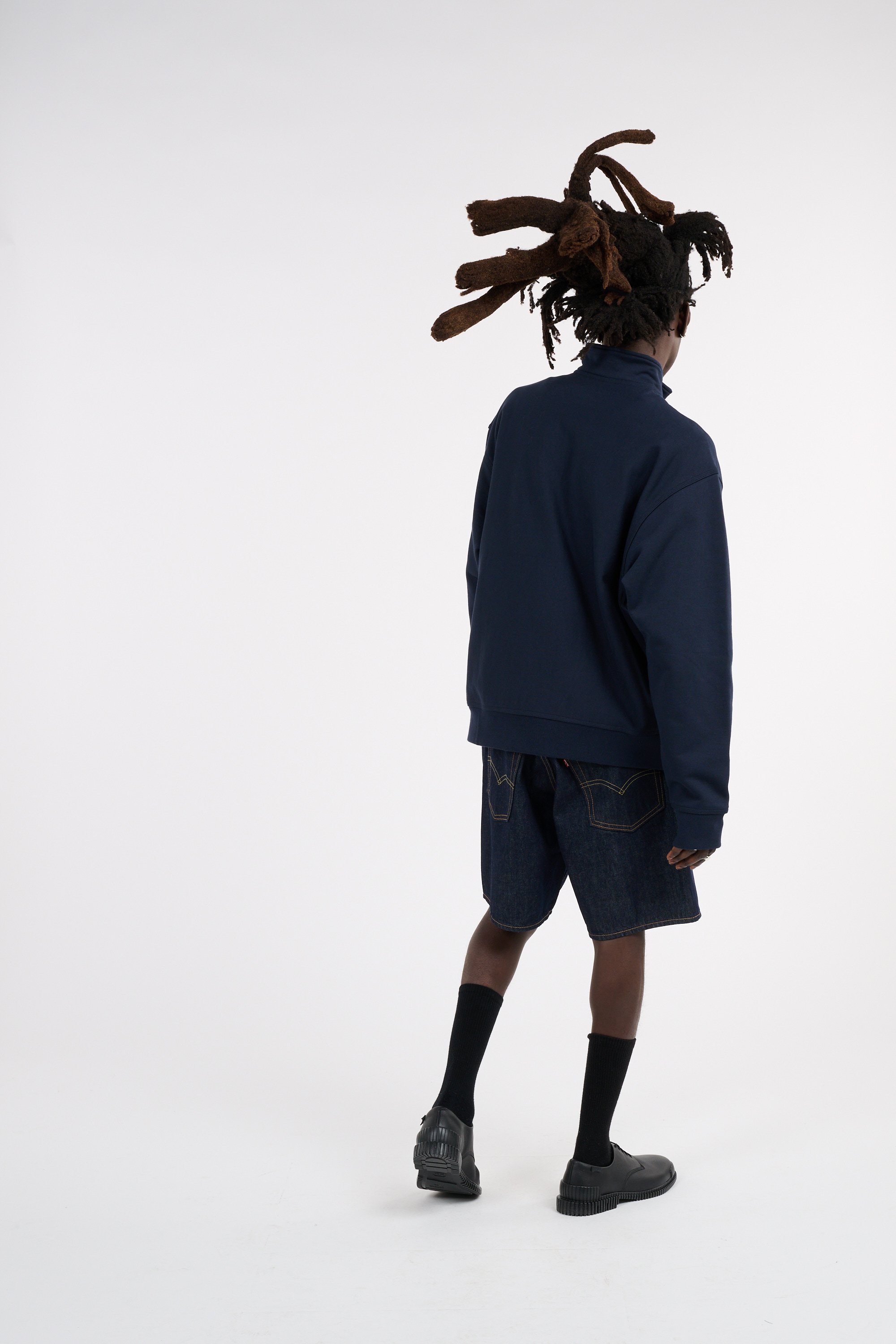 Sweat zippé half zip american script CARHARTT WIP Bleu