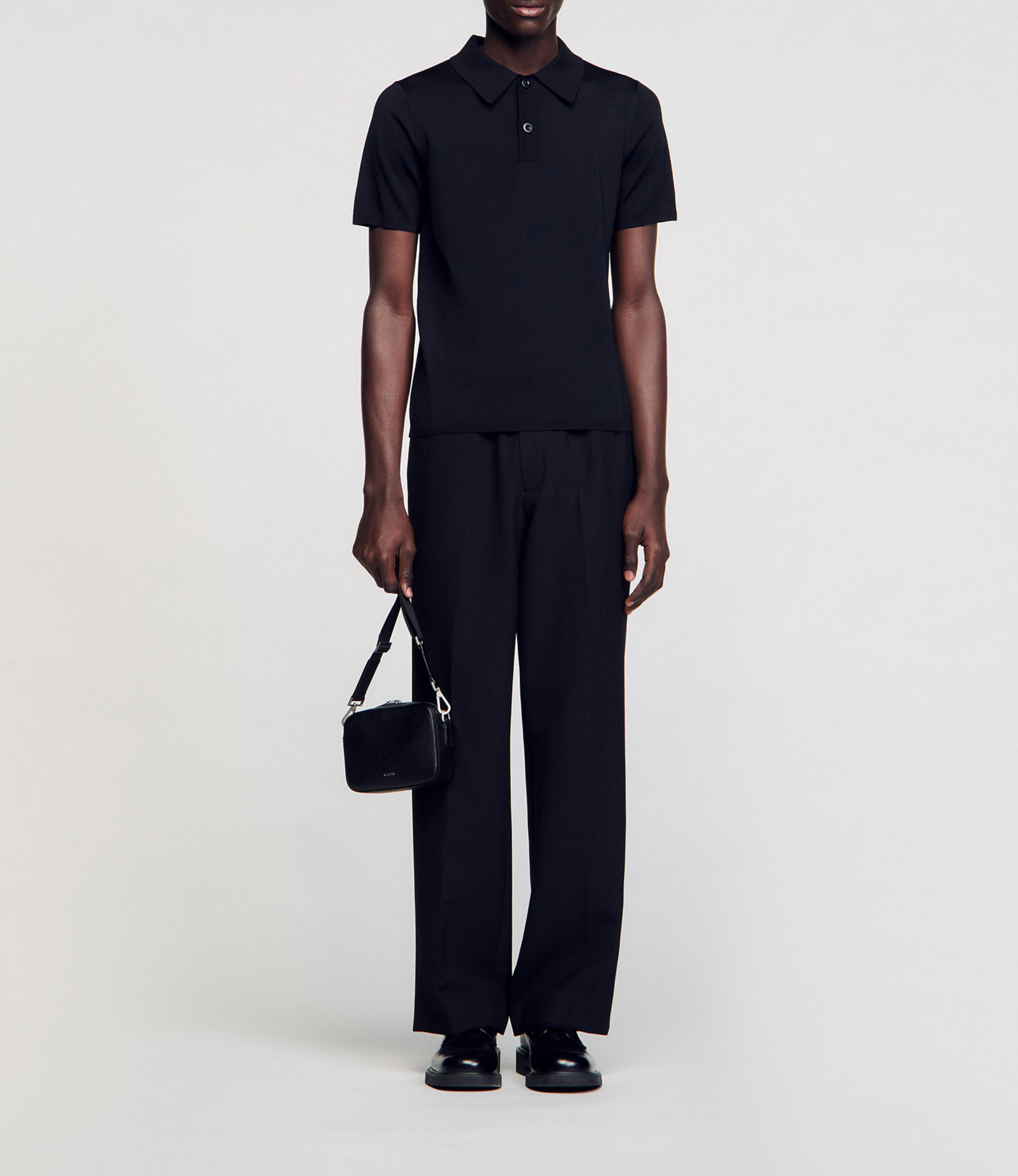 Polo regular fit SANDRO Noir