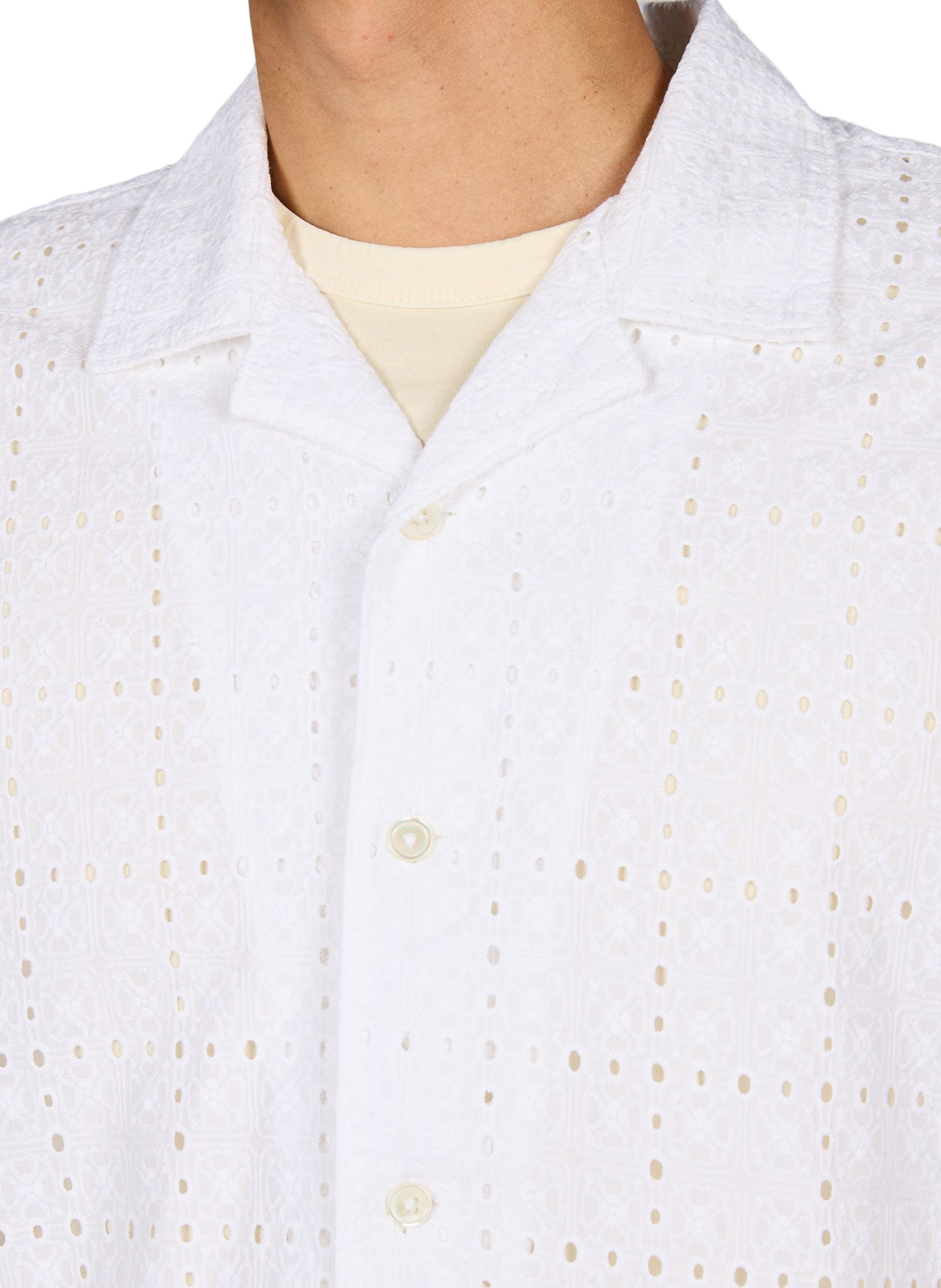 Camisa recta de encaje inglés LEVI'S Blanco