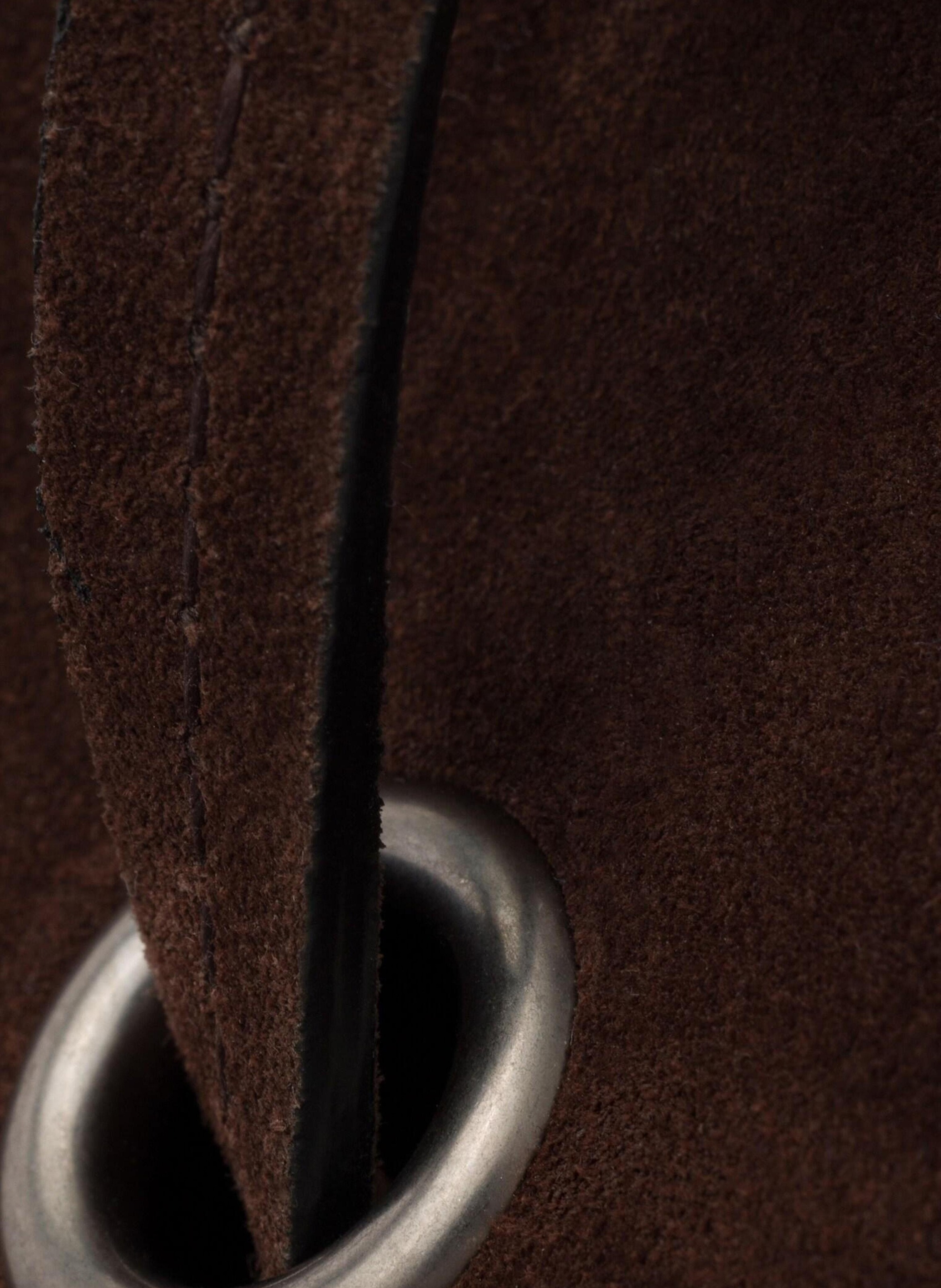 Grand sac prada route en veau velours PRADA Marron