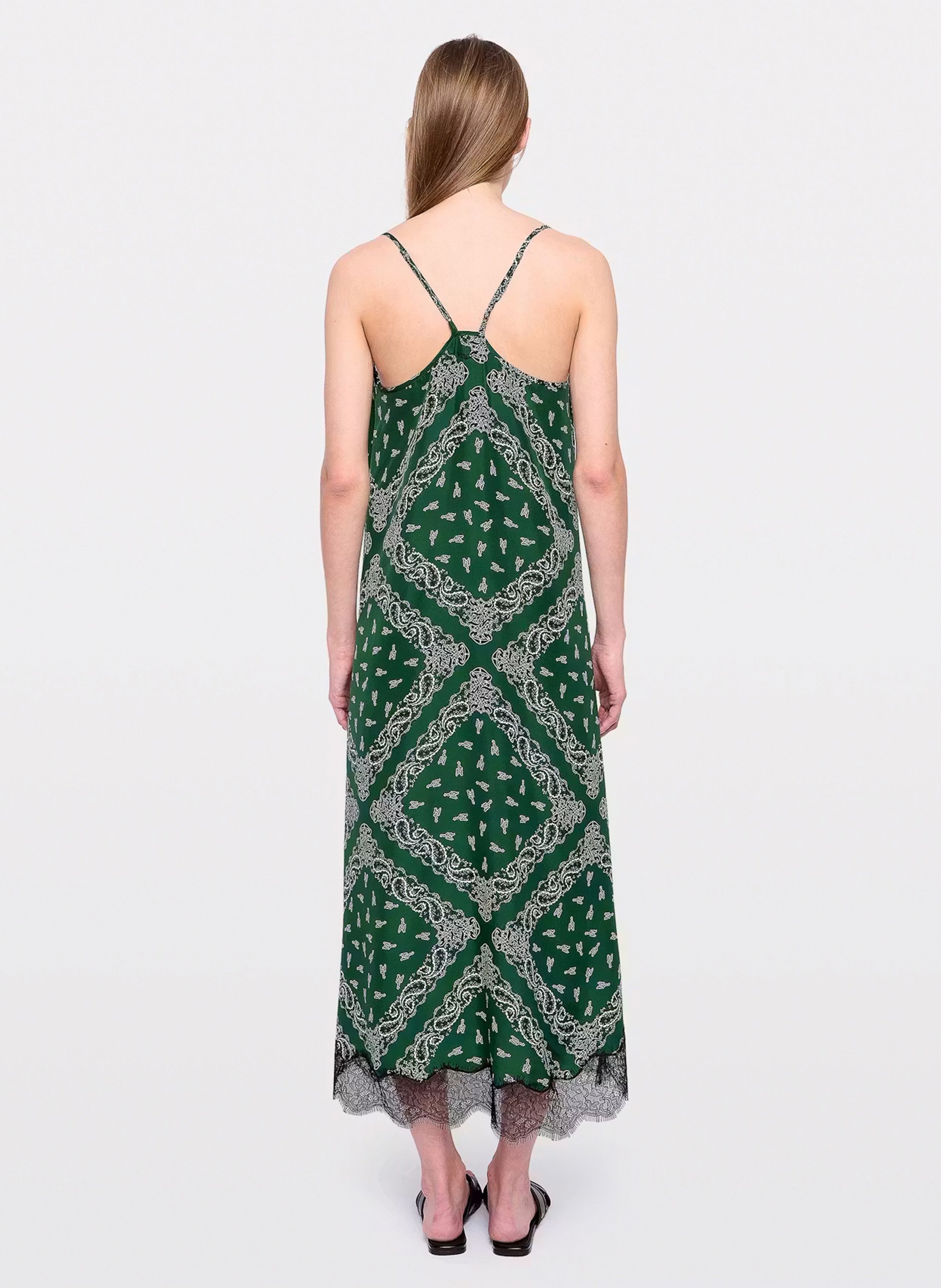 Robe longue en soie imprimée twina ZADIG&VOLTAIRE Vert