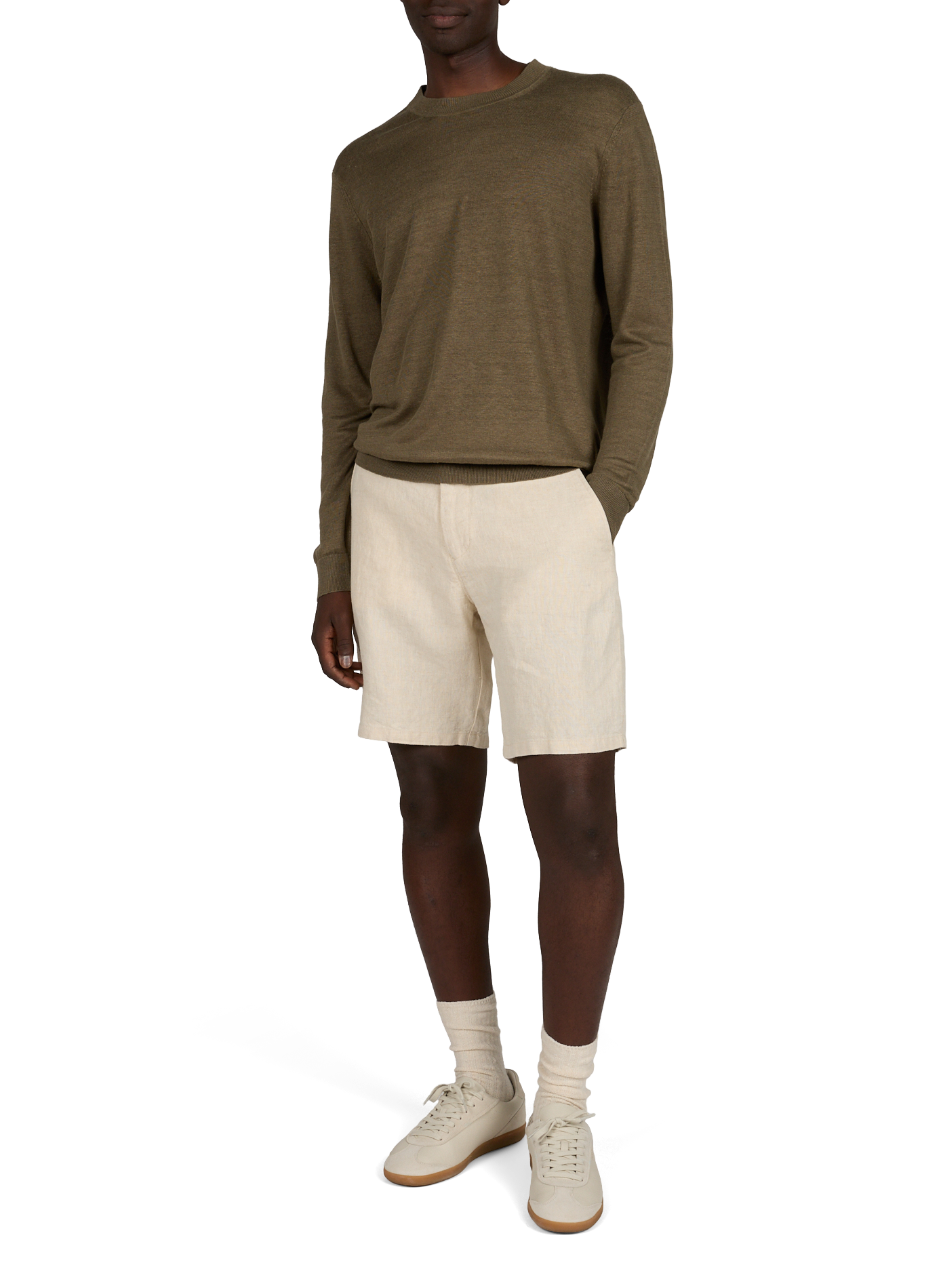 Short droit en lin NN.07 Beige