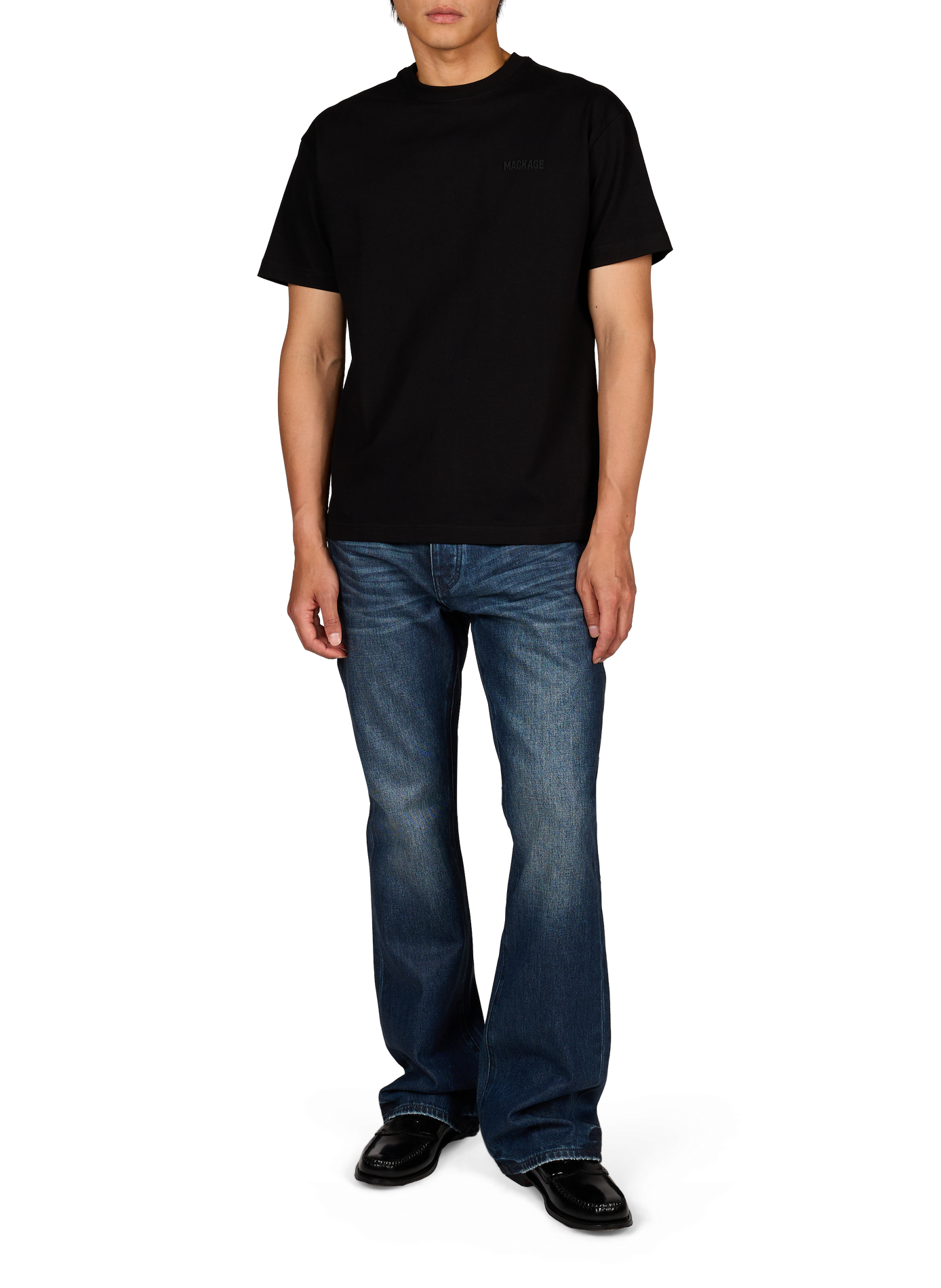 Bootcut washed denim jeans in cotton PURPLE BRAND Blue