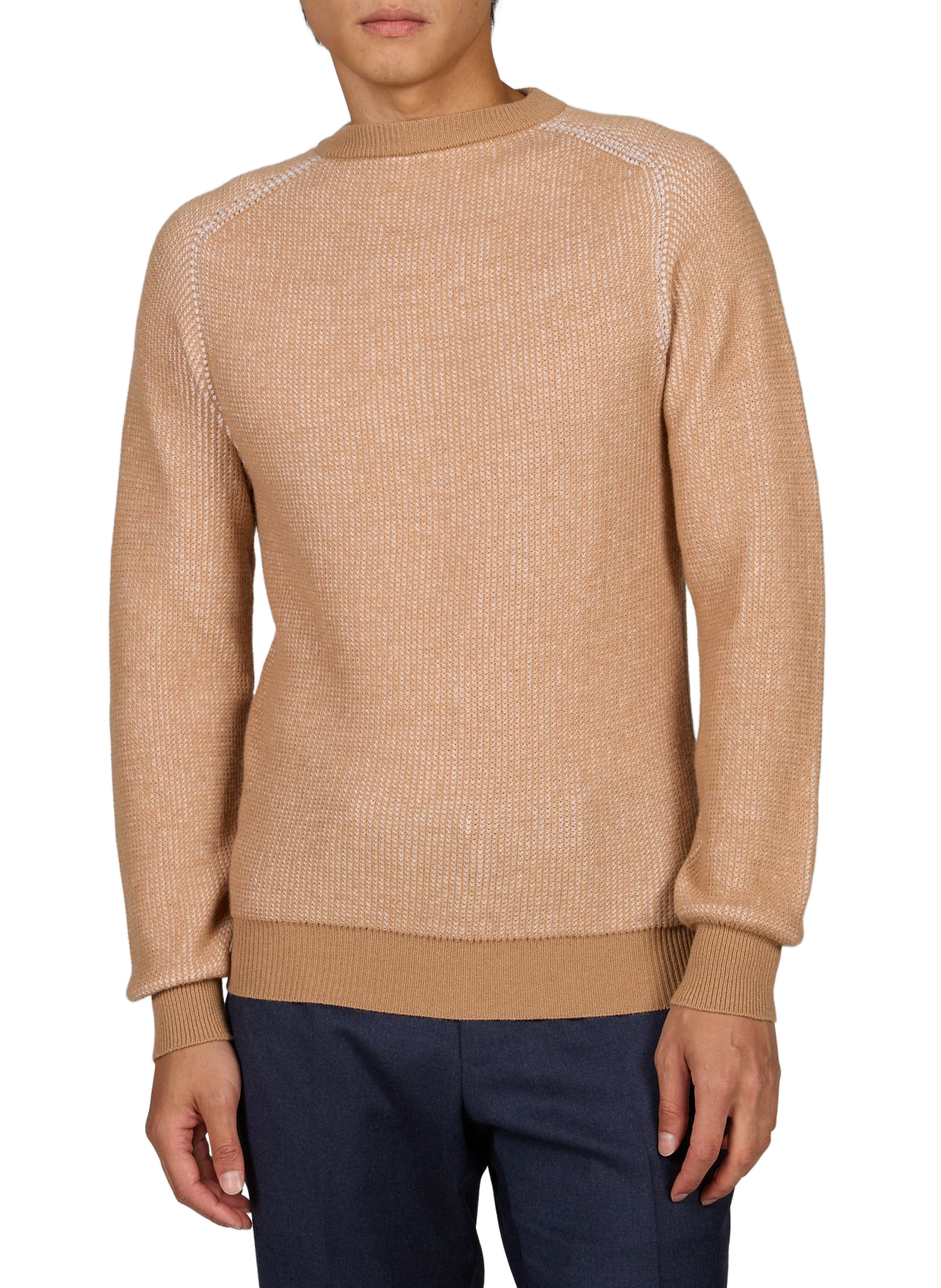 Straight wool and cashmere sweater AURELIEN Beige