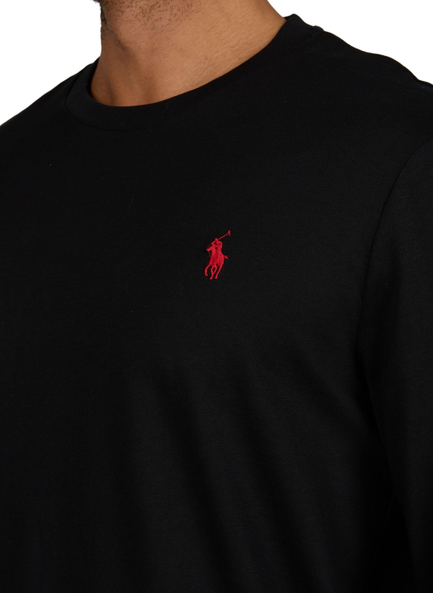 Tee-shirt droit en coton POLO RALPH LAUREN Noir