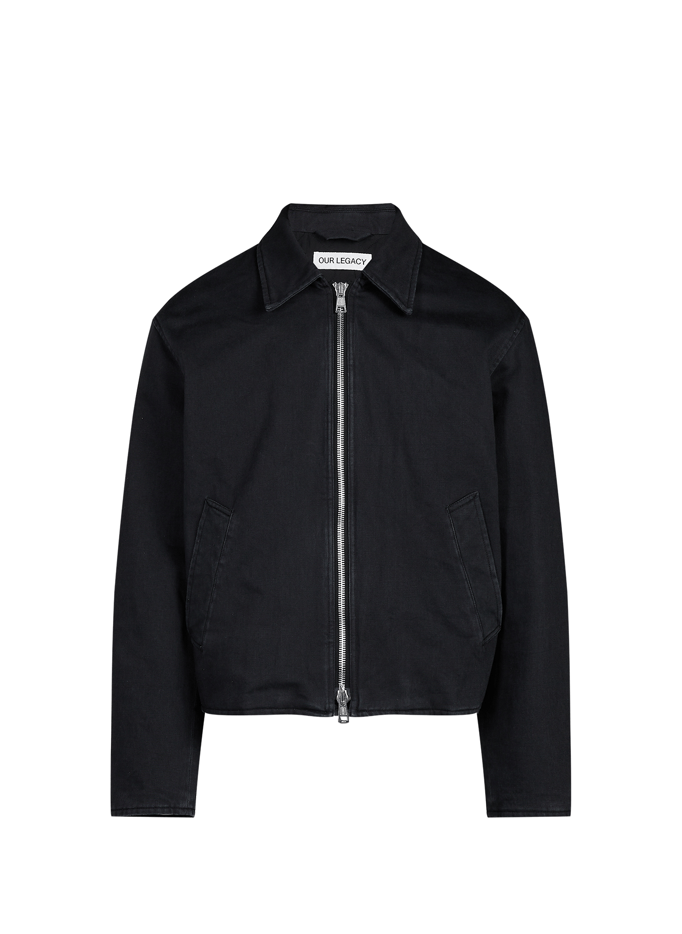 Gerade geschnittene Jacke mit klassischem Kragen aus Baumwolle OUR LEGACY Schwarz