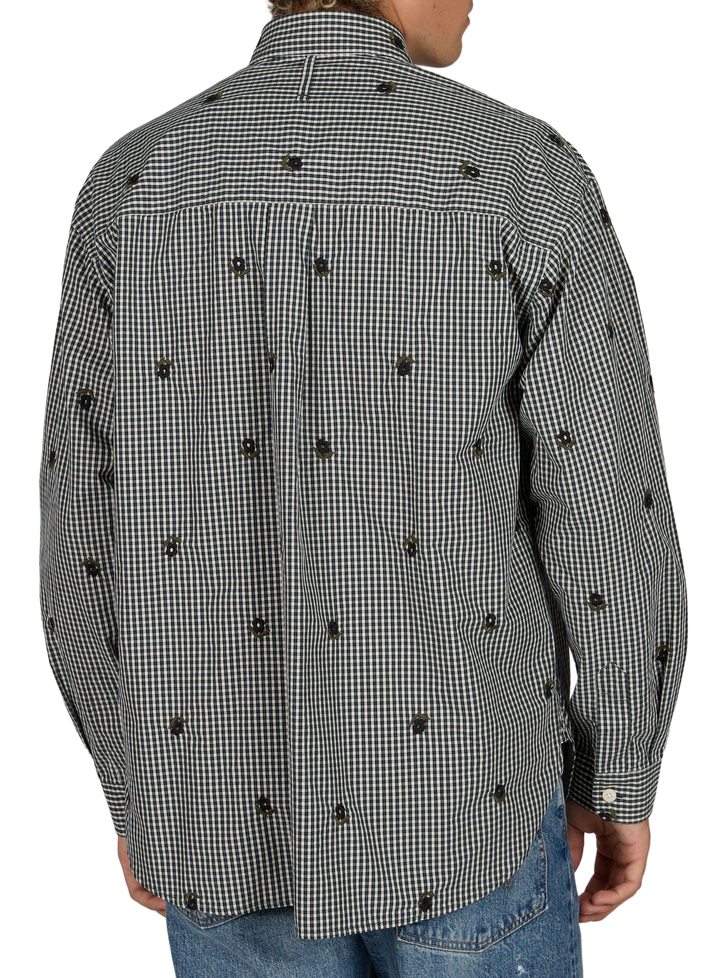 Wijdvallende blouse met geborduurde motiefprint NN.07 Blauw
