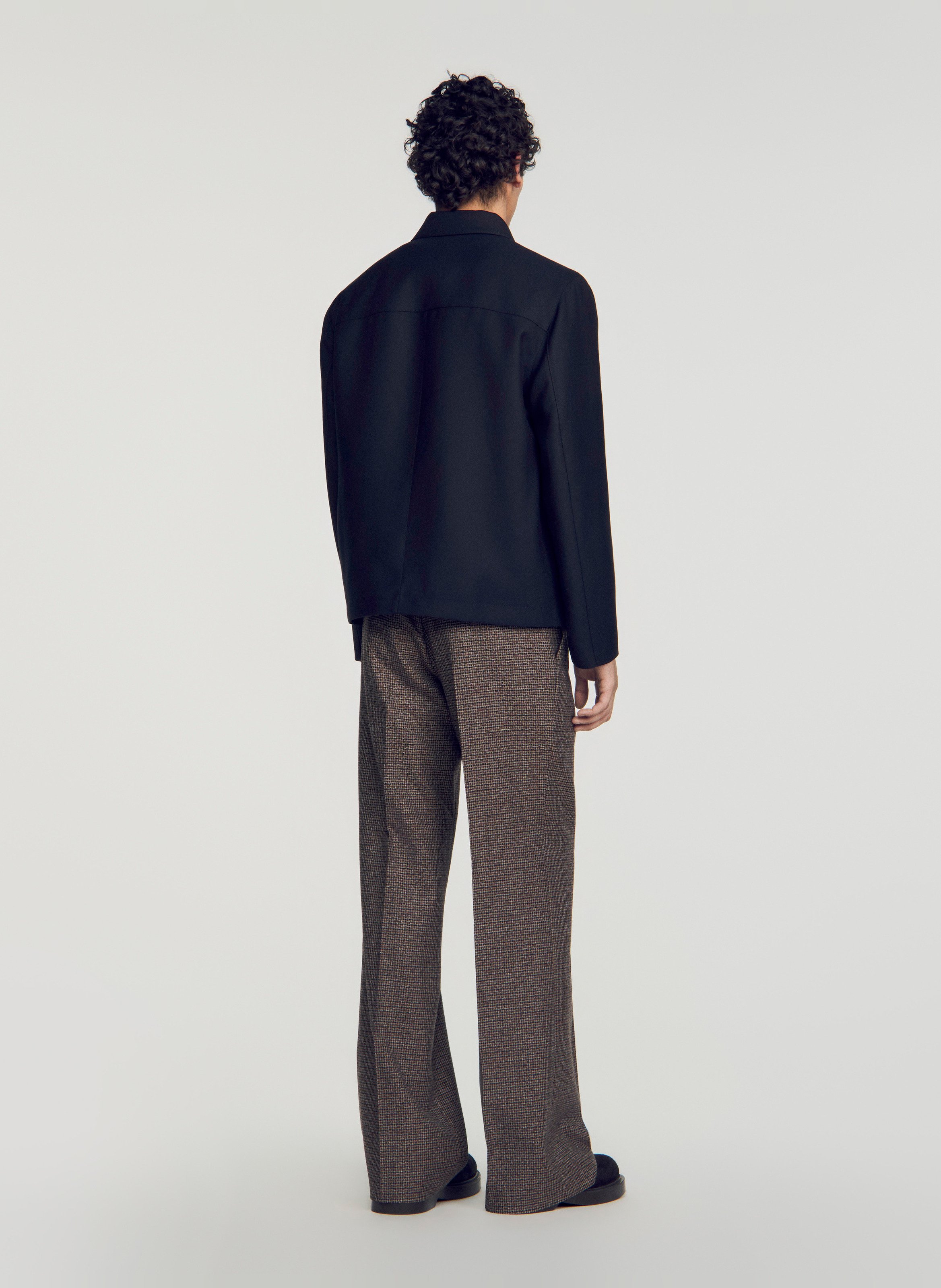 Blouson droit col classique SANDRO Bleu