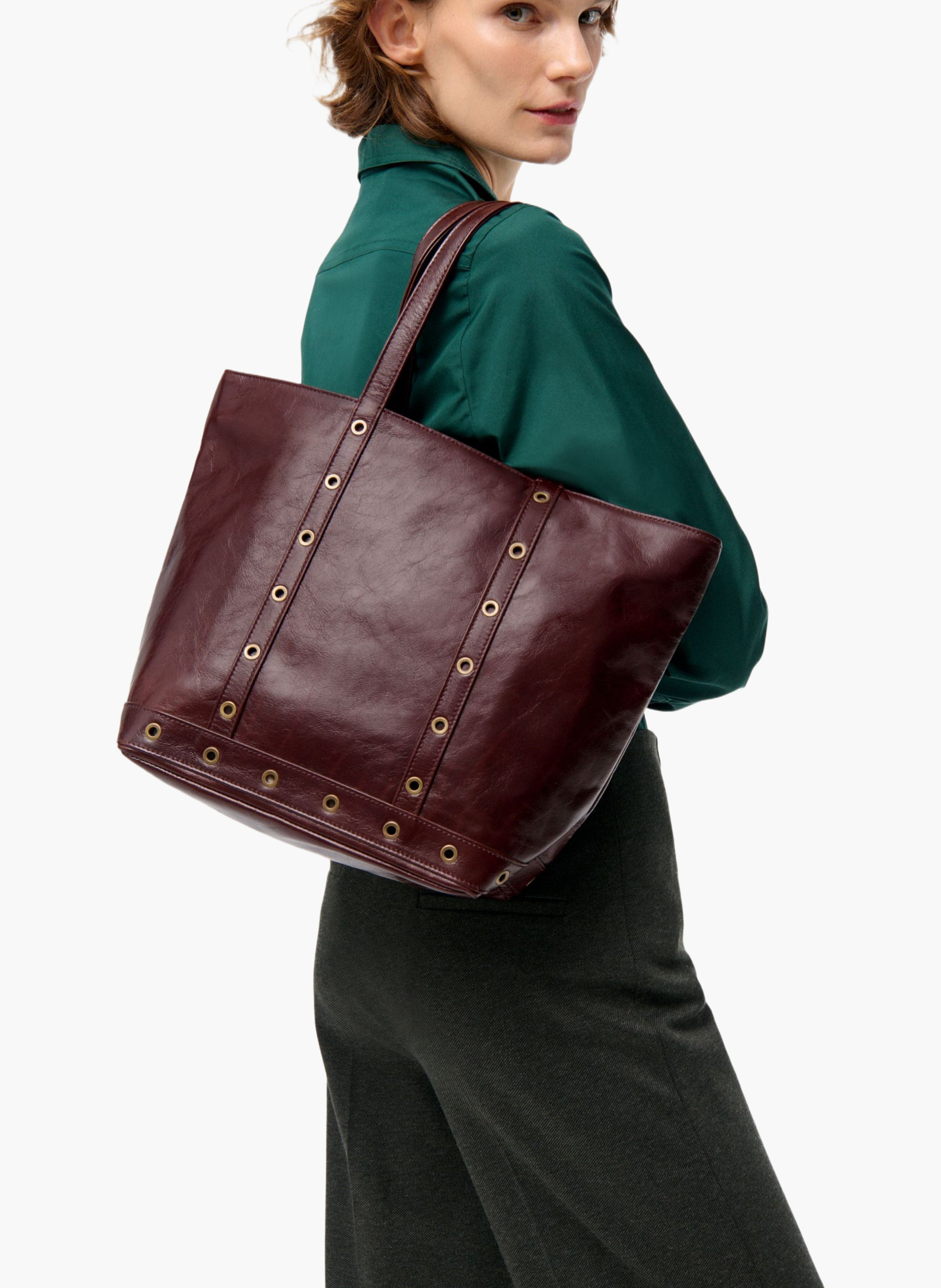 Cabas m en cuir VANESSA BRUNO Marron