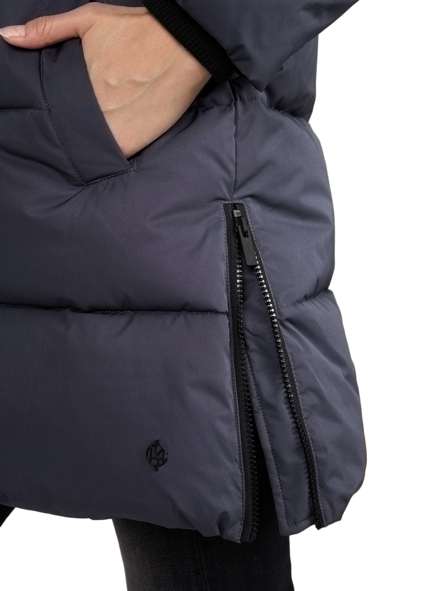 Mola Pavinaria rechte donsjas met capuchon MSCH Blauw