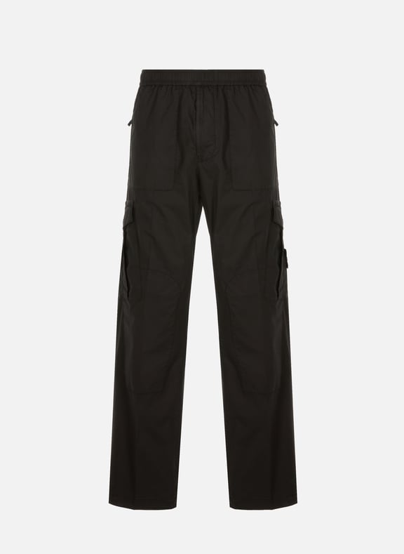 Cotton canvas cargo pants Black by STONE ISLAND STONE ISLAND Cotton canvas cargo pants Black