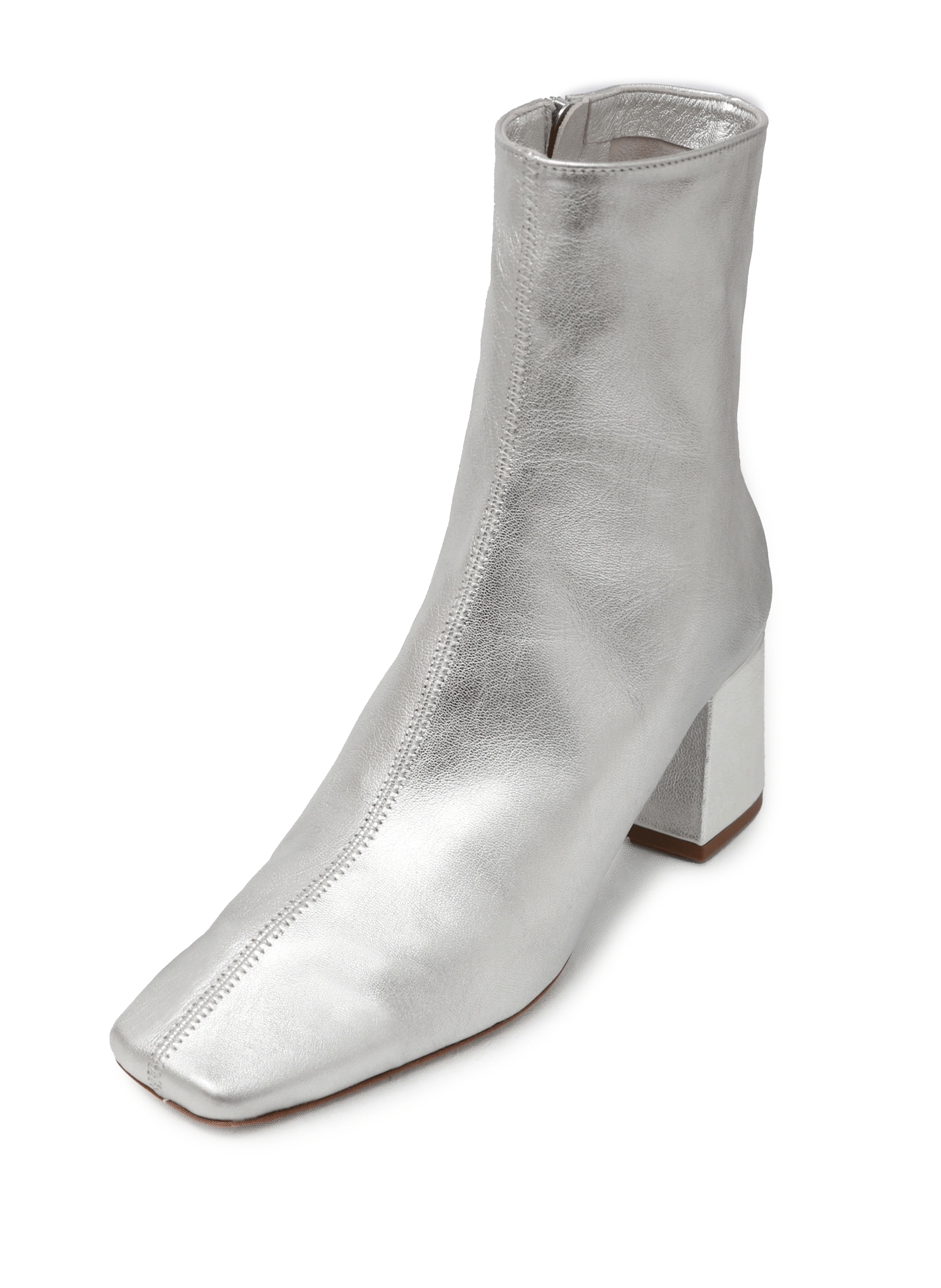 Tierra leather ankle boots SOULIERS MARTINEZ Silver