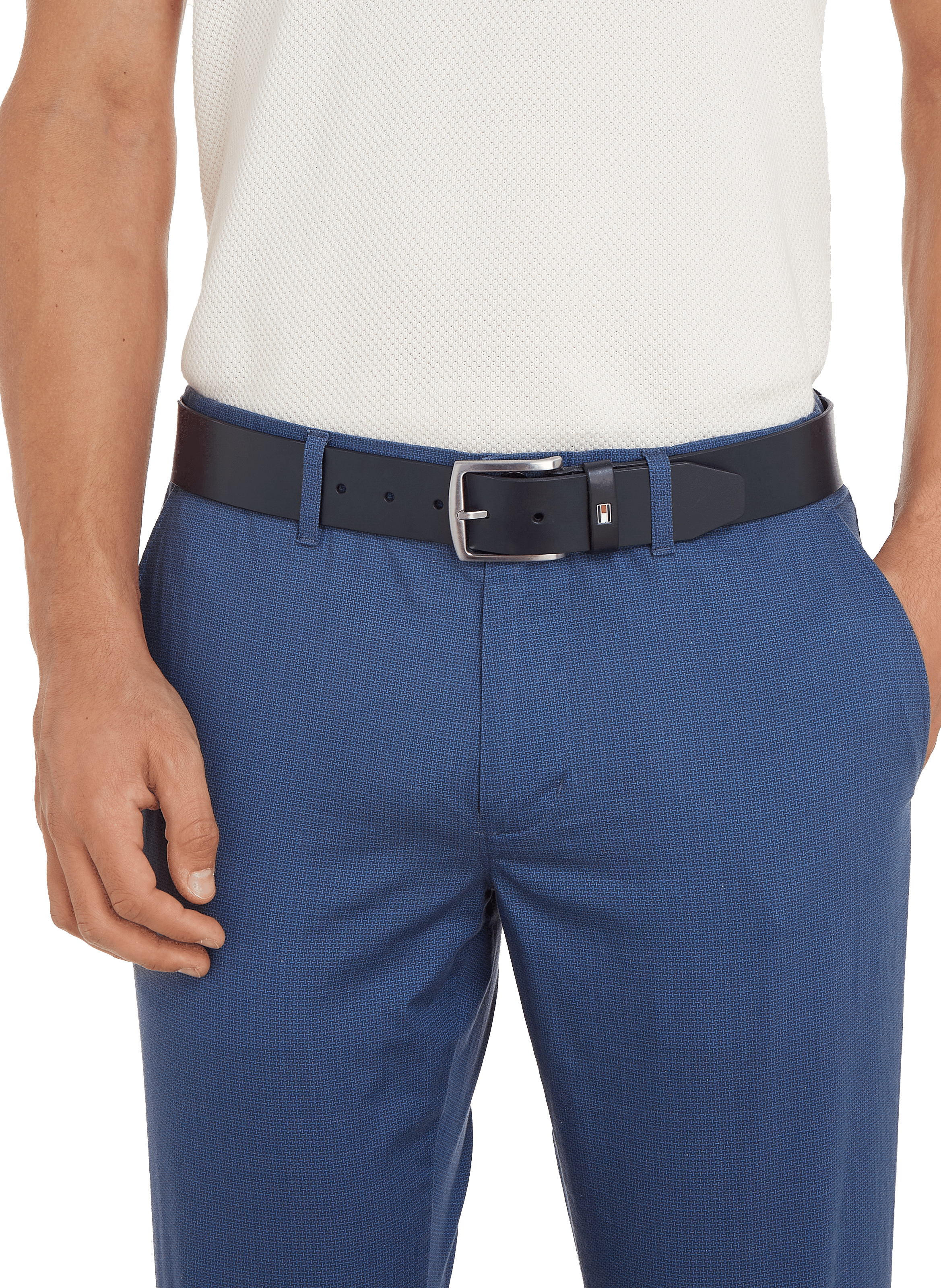 Leather belt  TOMMY HILFIGER Blue