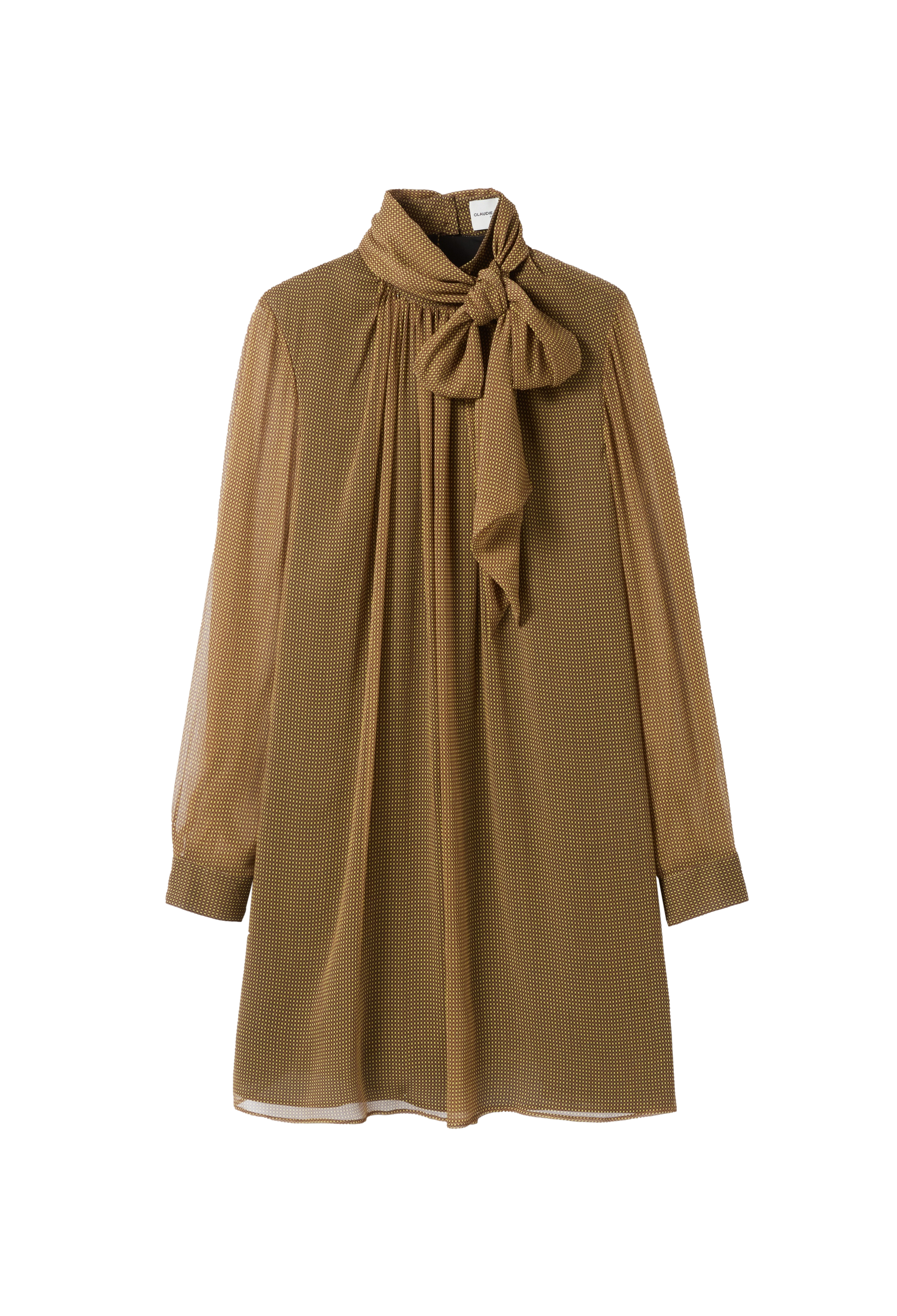 Robe courte col lavallière CLAUDIE PIERLOT Jaune