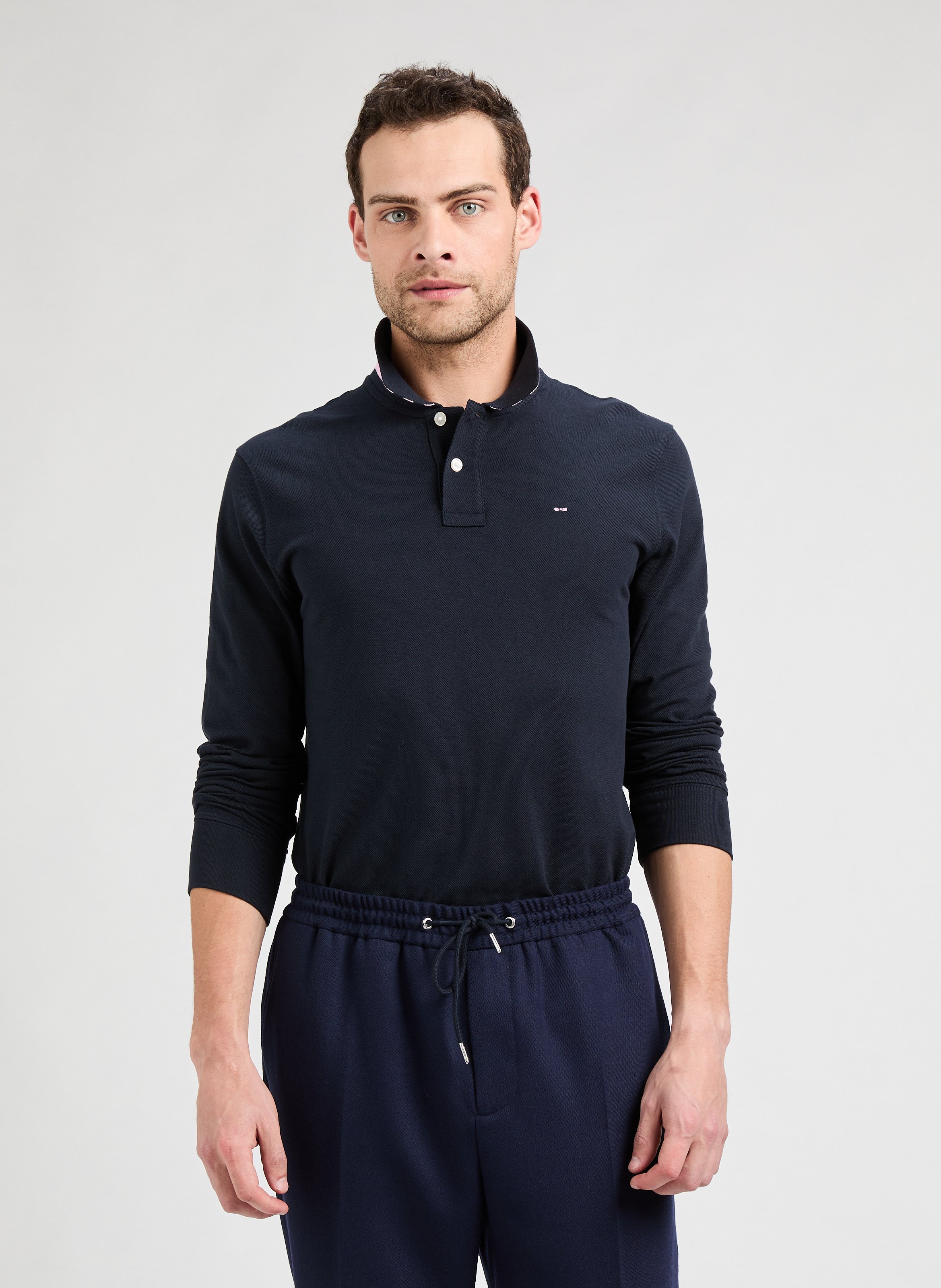 Long-sleeve polo EDEN PARK Blue