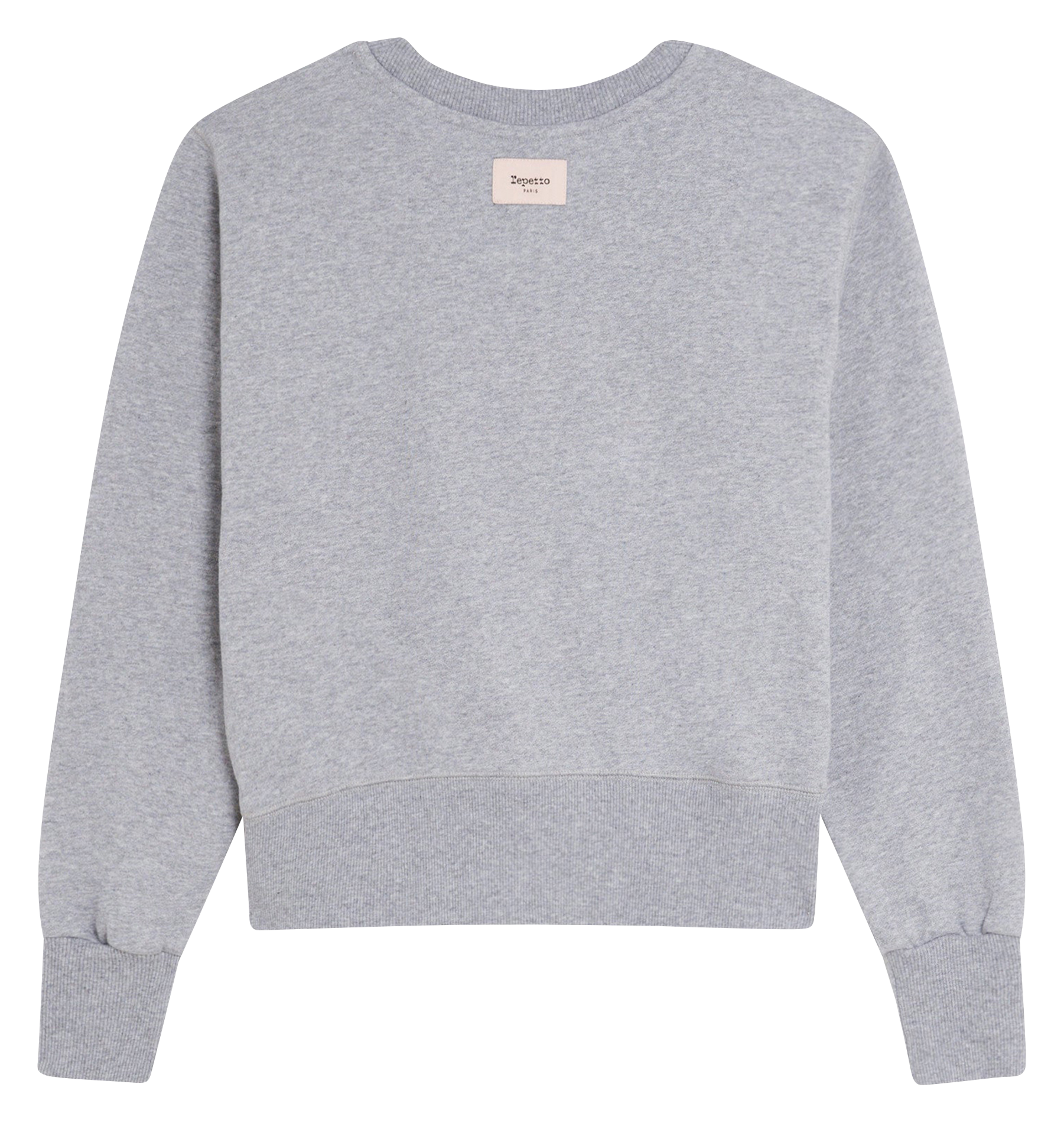Sweatshirt col rond en coton brodé REPETTO Gris