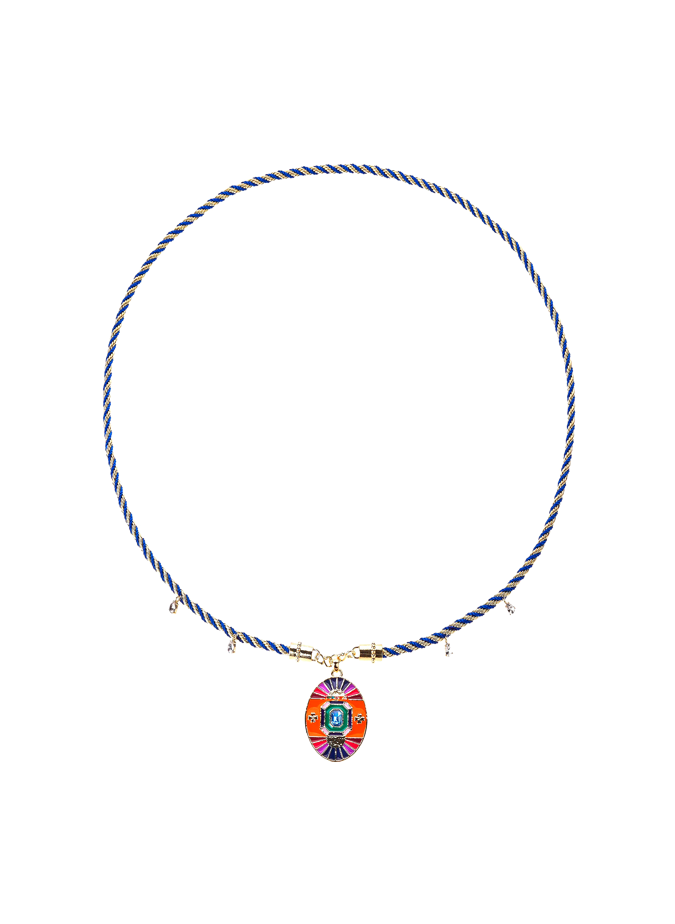 Collier sautoir avec cordon et pendentif central pesos HIPANEMA Multicolore