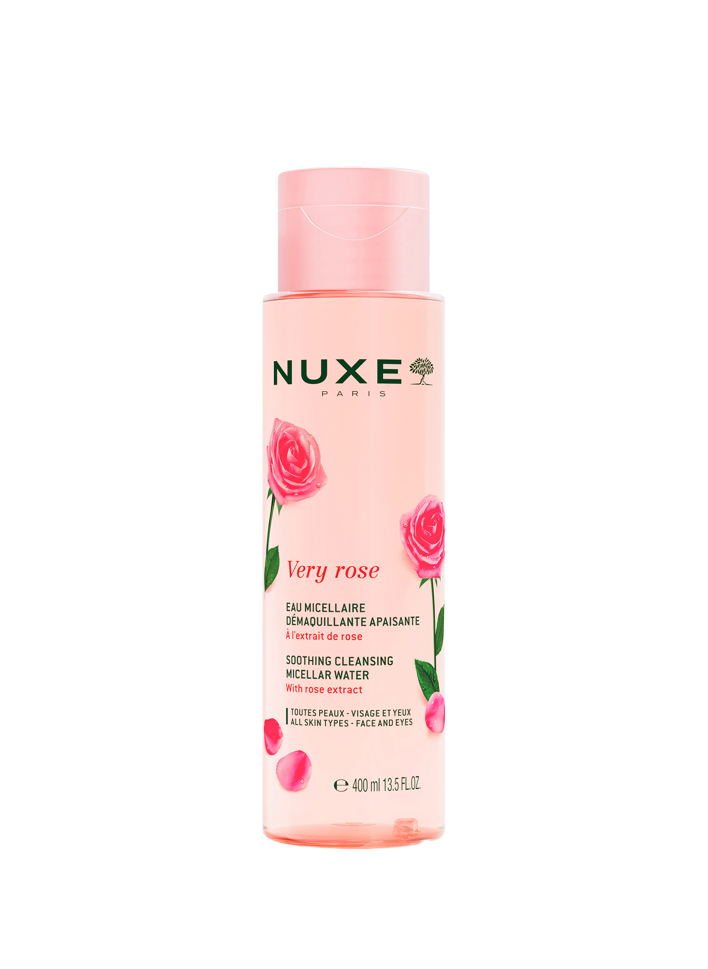 Eau micellaire apaisante 3-en-1 visage et yeux, Very Rose NUXE No color