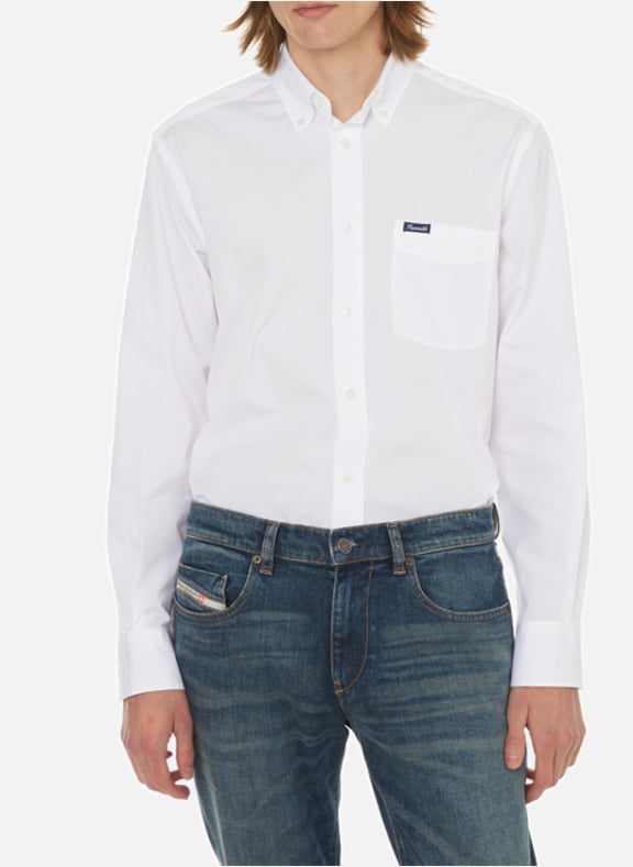 Chemise unie Blanc by FACONNABLE FACONNABLE Chemise unie Blanc