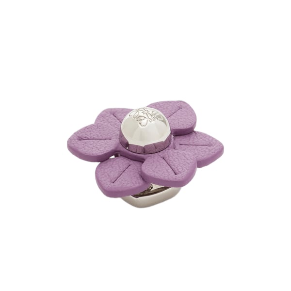 Broche fleur en cuir de veau Broche fleur en cuir de veau