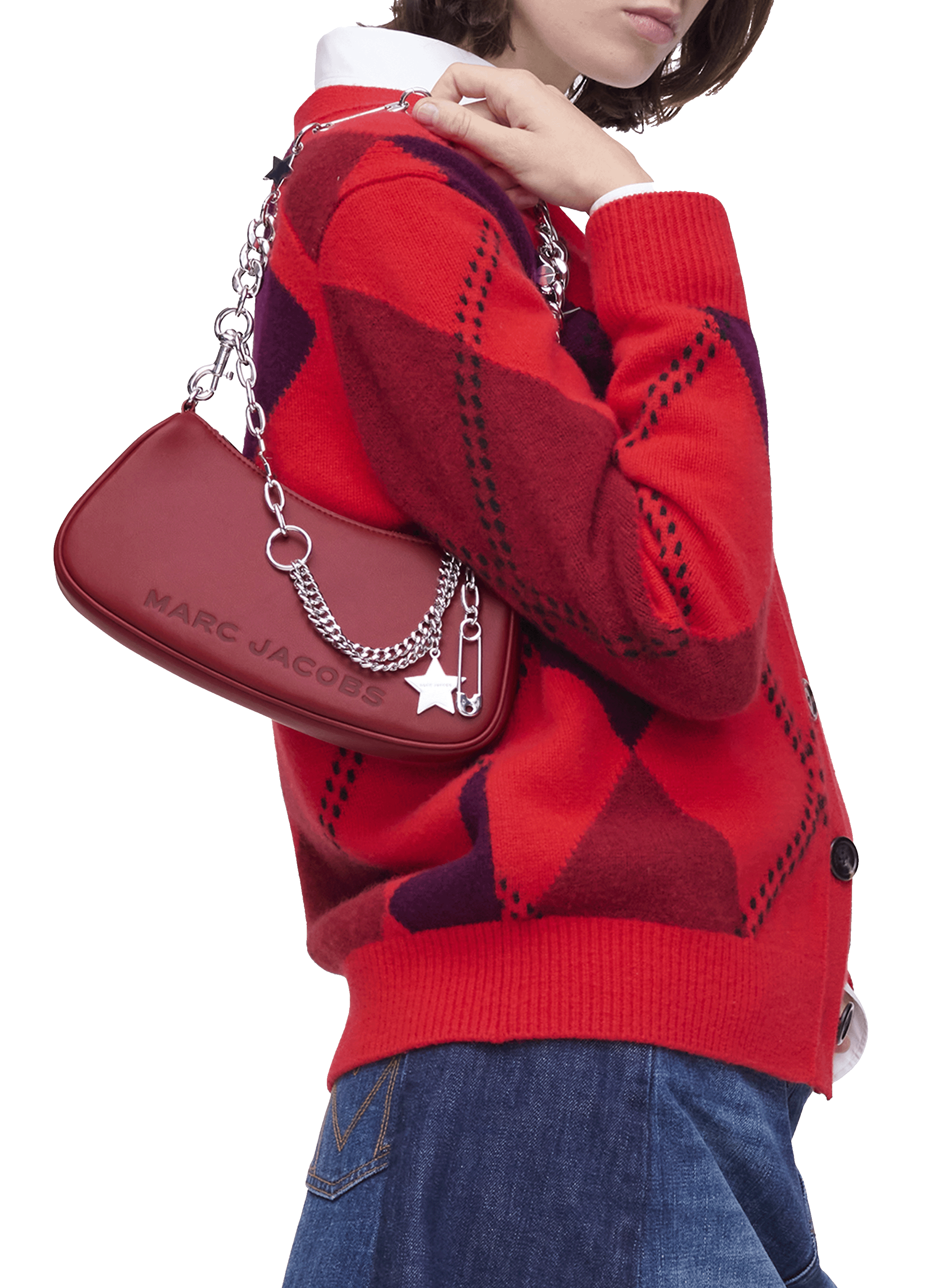 Sac porté épaule The Star Charm Shoulder Bag MARC JACOBS Rouge