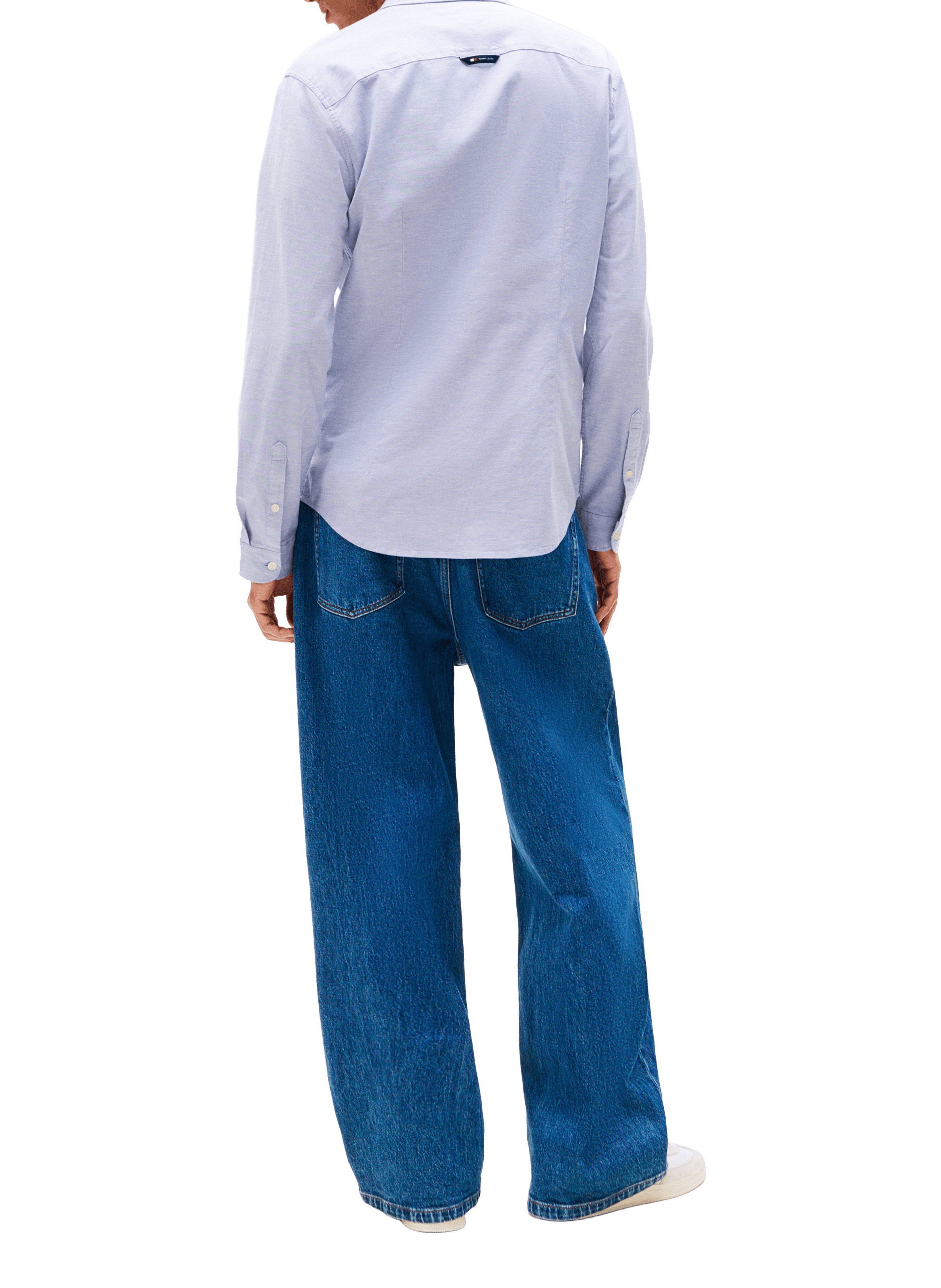 Fitted shirt in stretch Oxford cotton TOMMY HILFIGER Blue