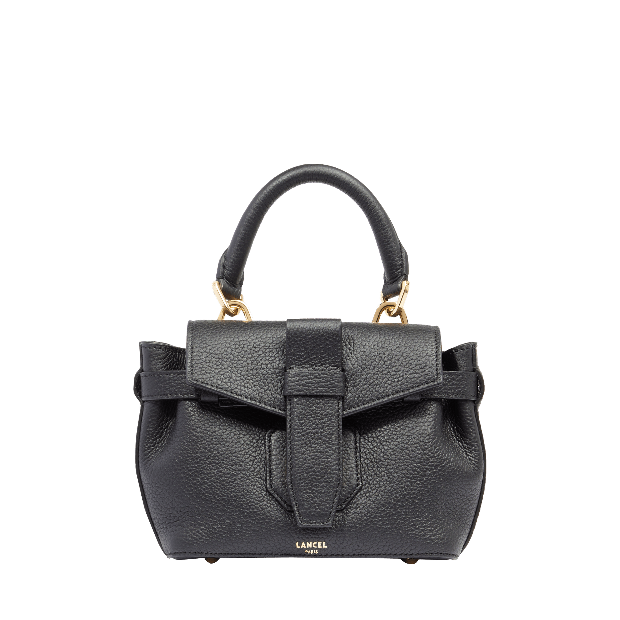 LANCEL Mini sac porté main charlie de lancel en cuir Noir