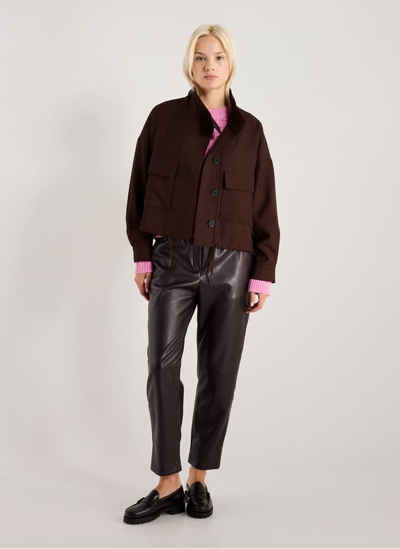 Veste unie oversize | Marron by SUNCOO Veste unie oversize Marron