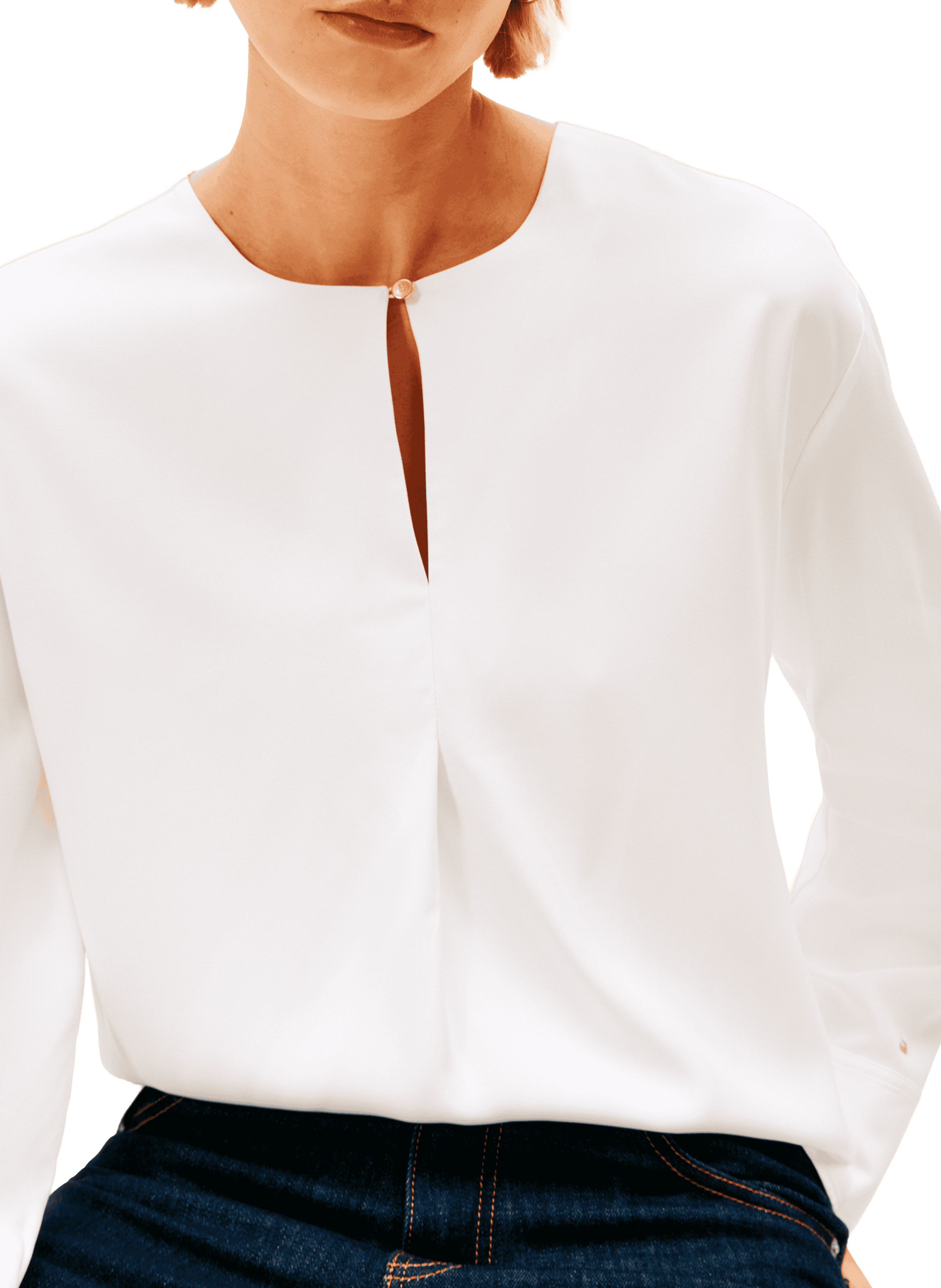 Round neck top TOMMY HILFIGER White