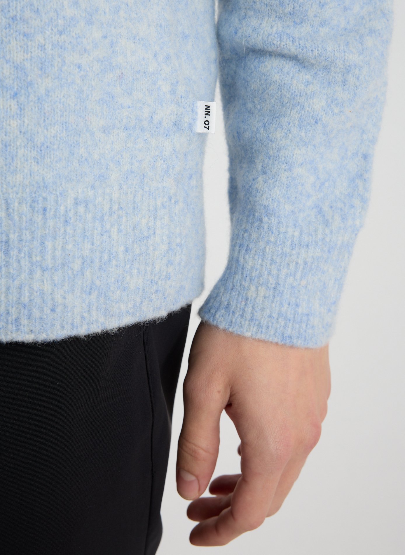 Mixed wool sweatshirt NN.07 Blue