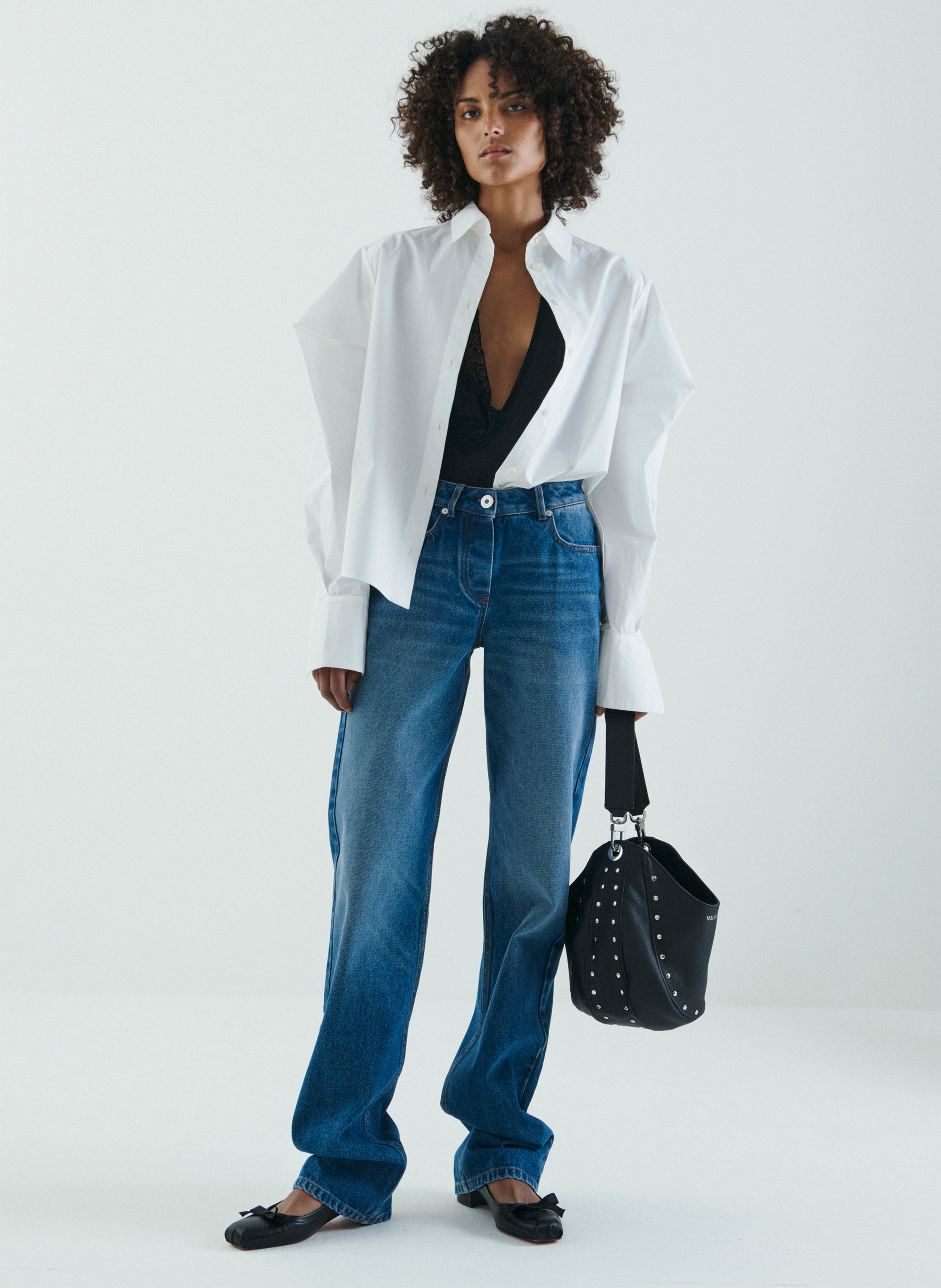 Jean droit taille haute 5 poches VAILLANT Bleu