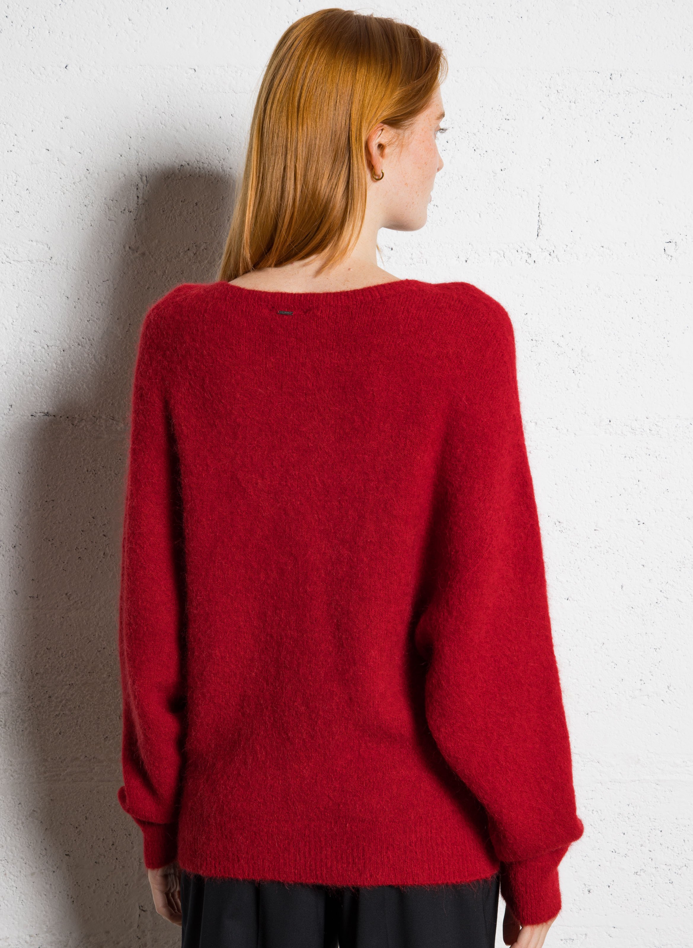 Pull ample en laine mélangée IKKS Rouge