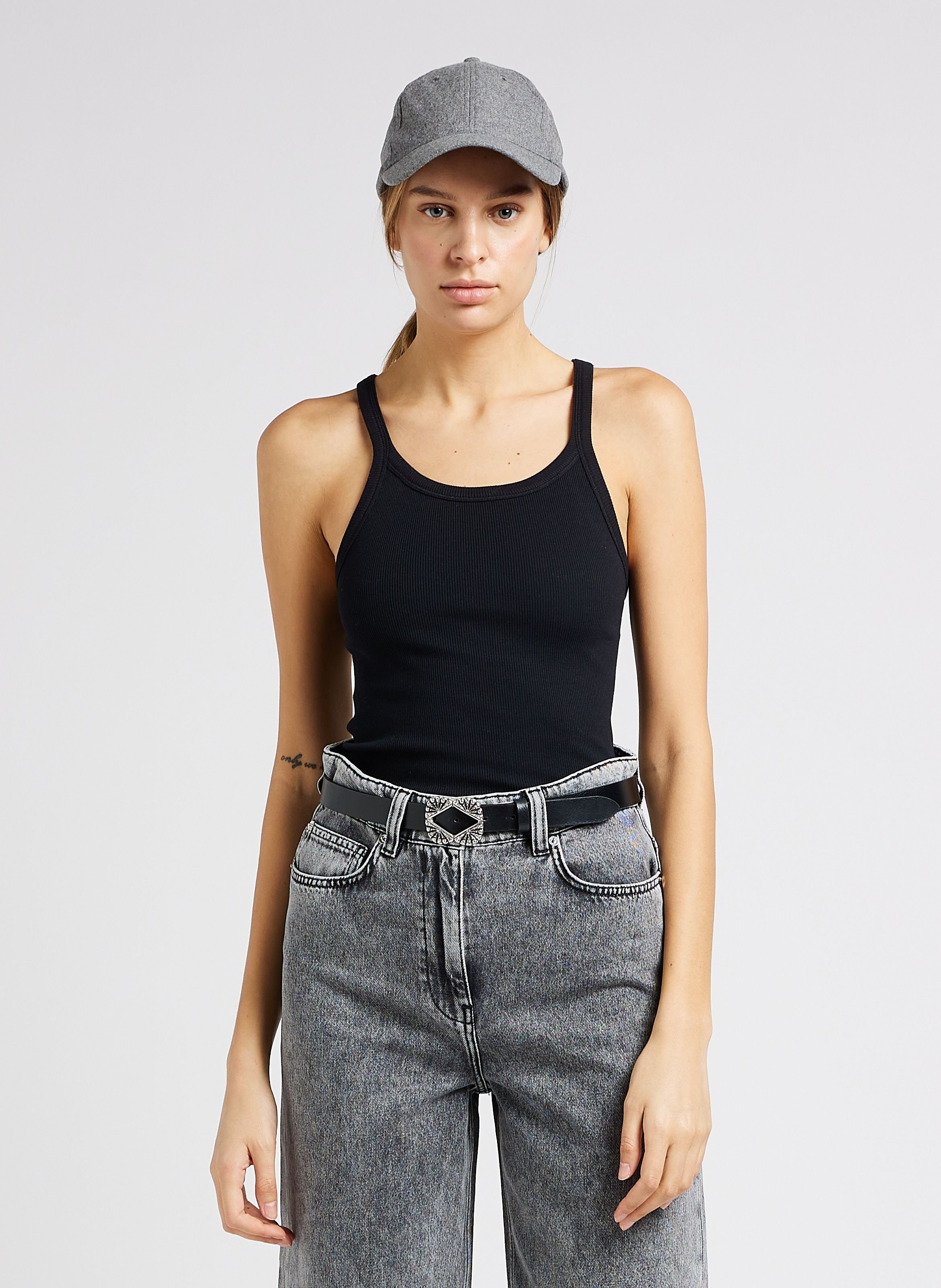 Débardeur col rond en coton mélangé palisso IRO Noir