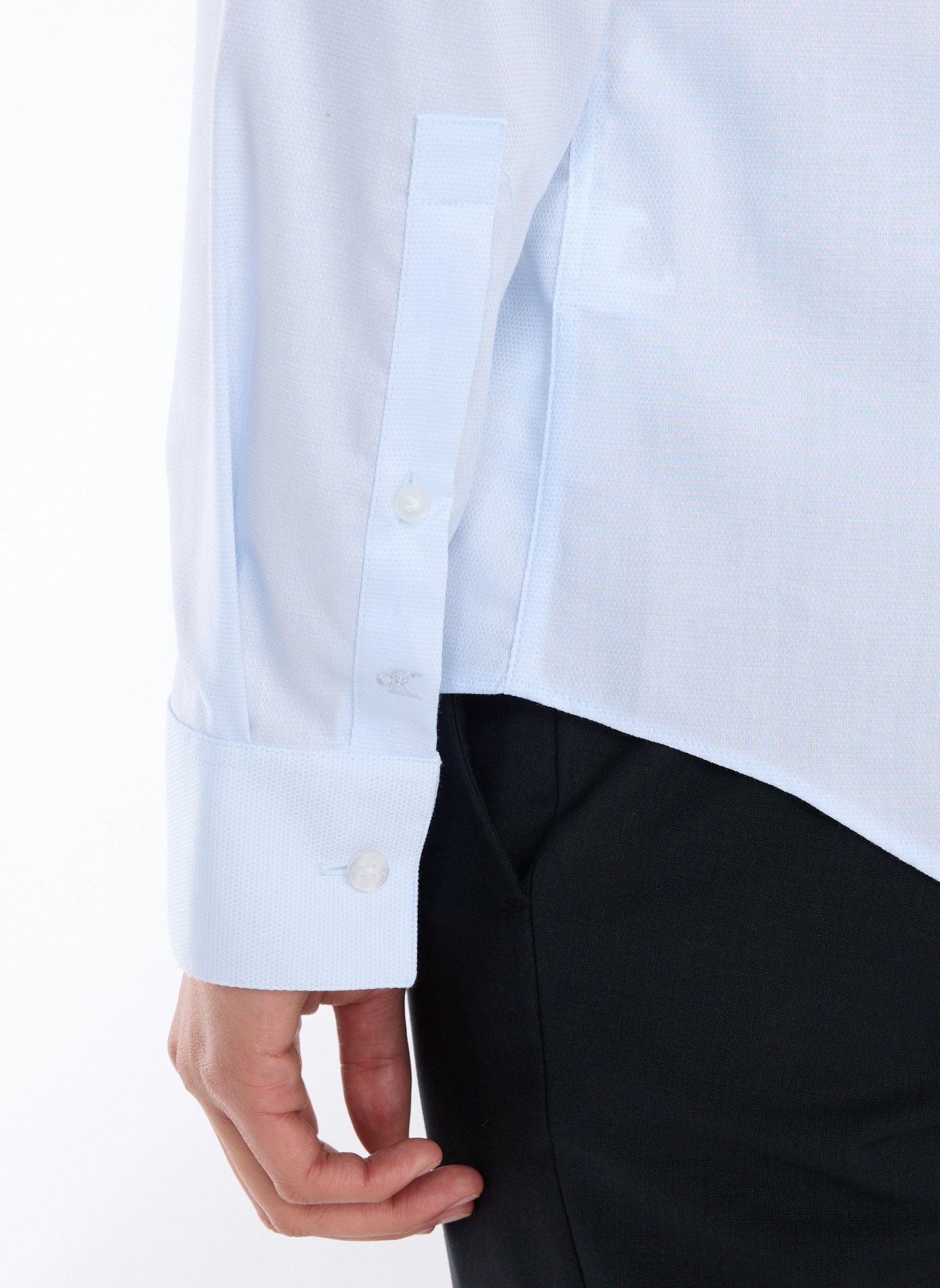 Chemise slim en coton mélangé CALVIN KLEIN Bleu