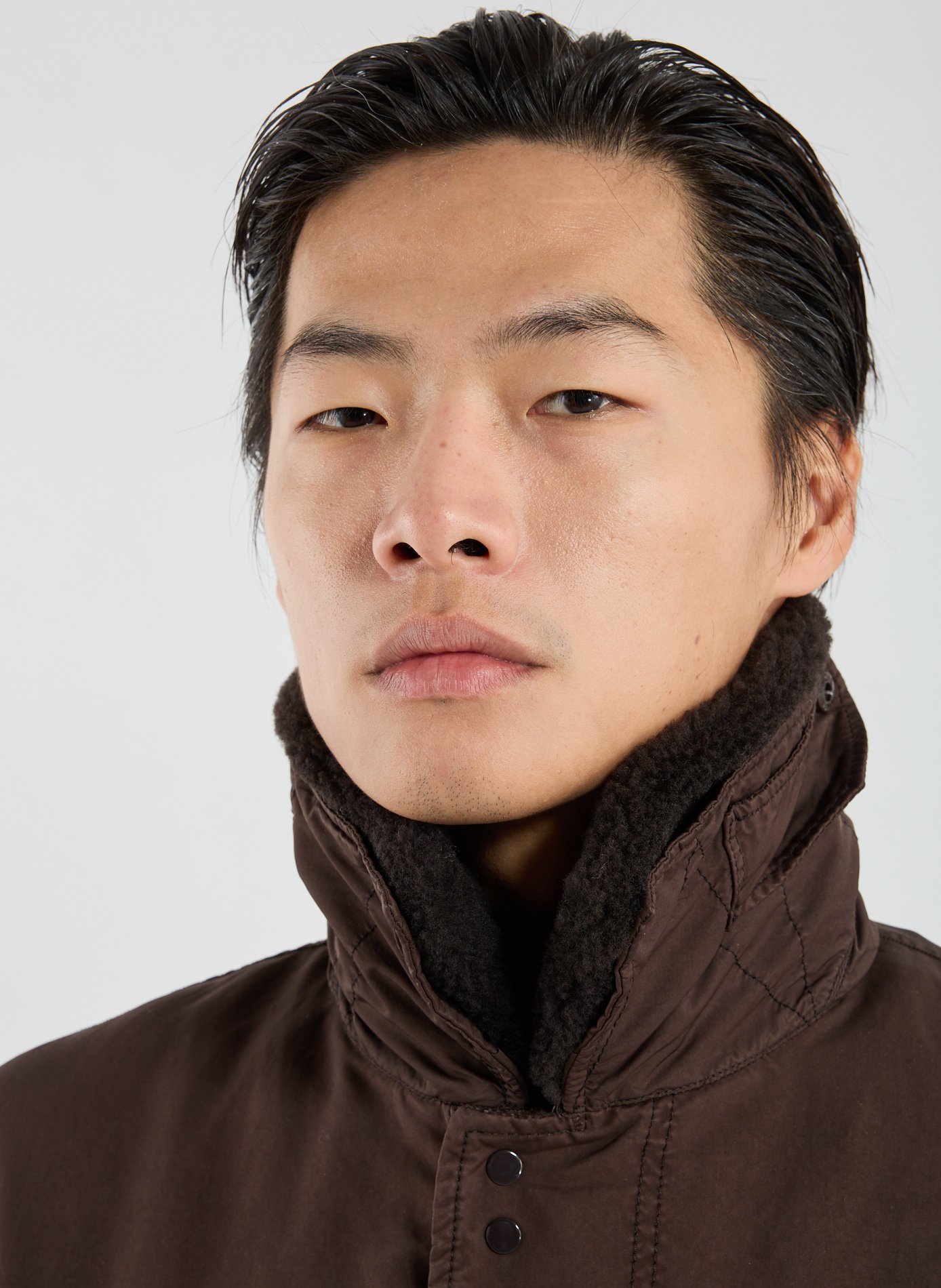Long padded coat - Ghost Collection STONE ISLAND Brown
