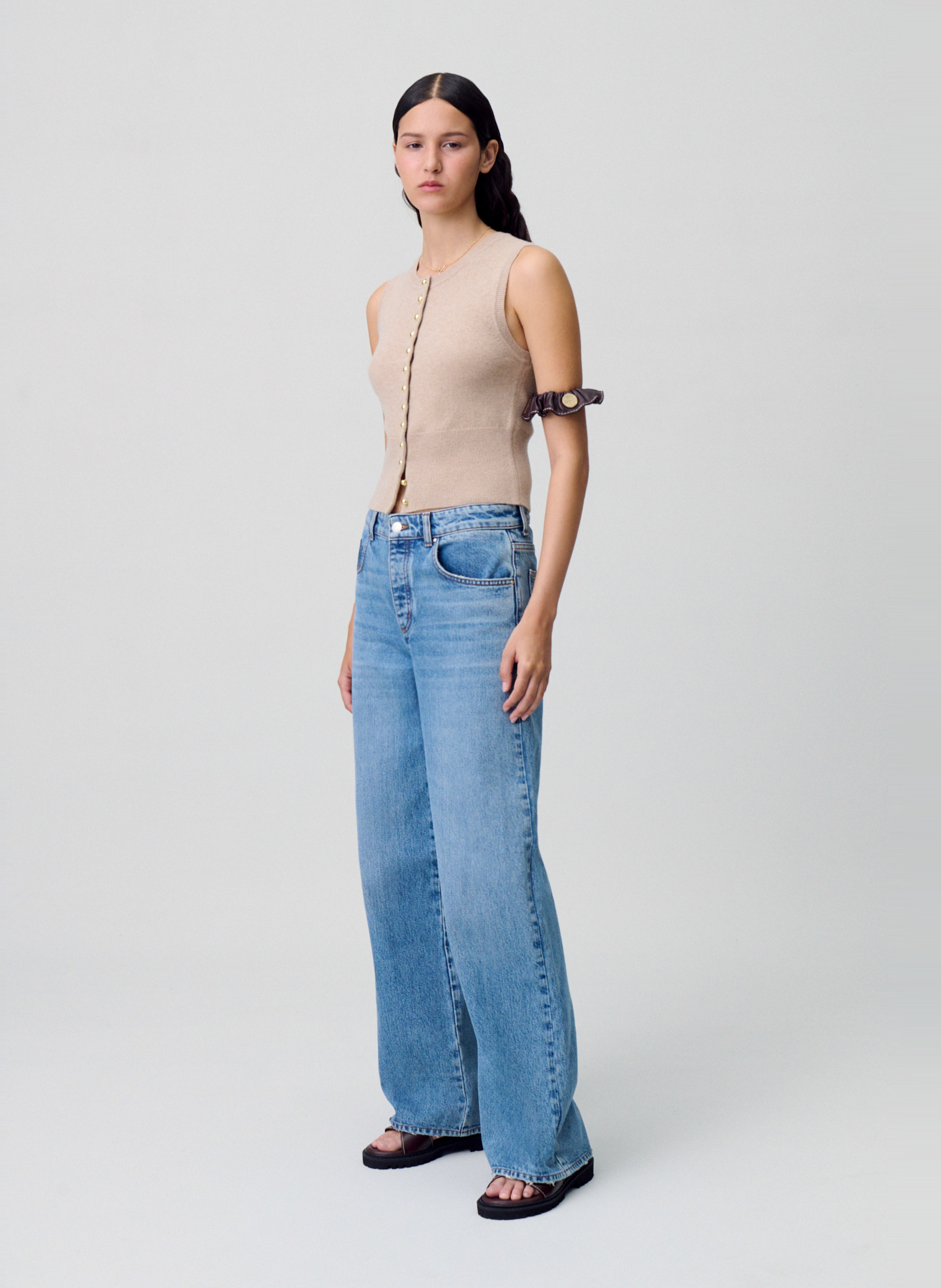 Jean large en coton CLAUDIE PIERLOT Bleu