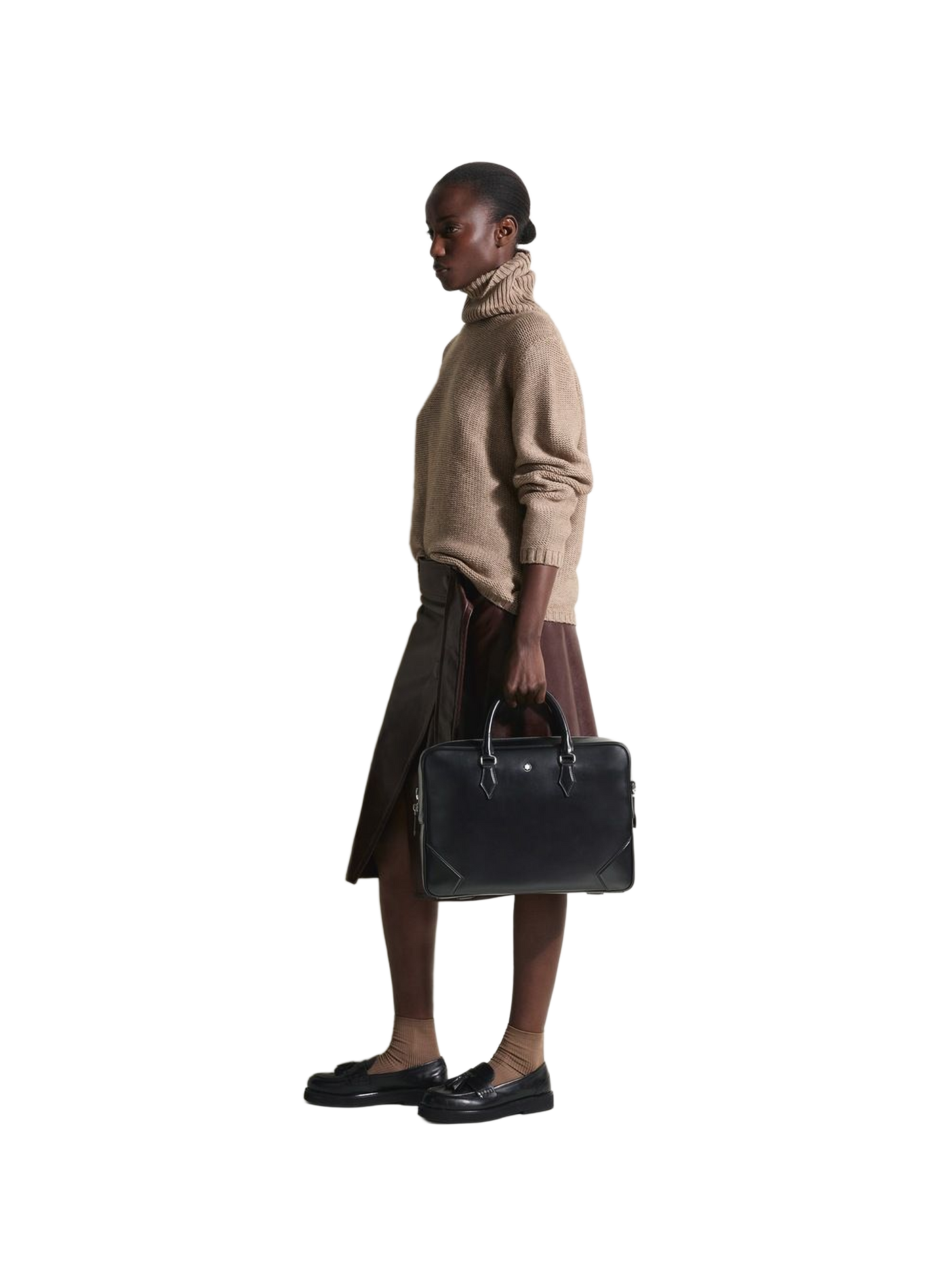 Porte-document en cuir lisse MONTBLANC Noir