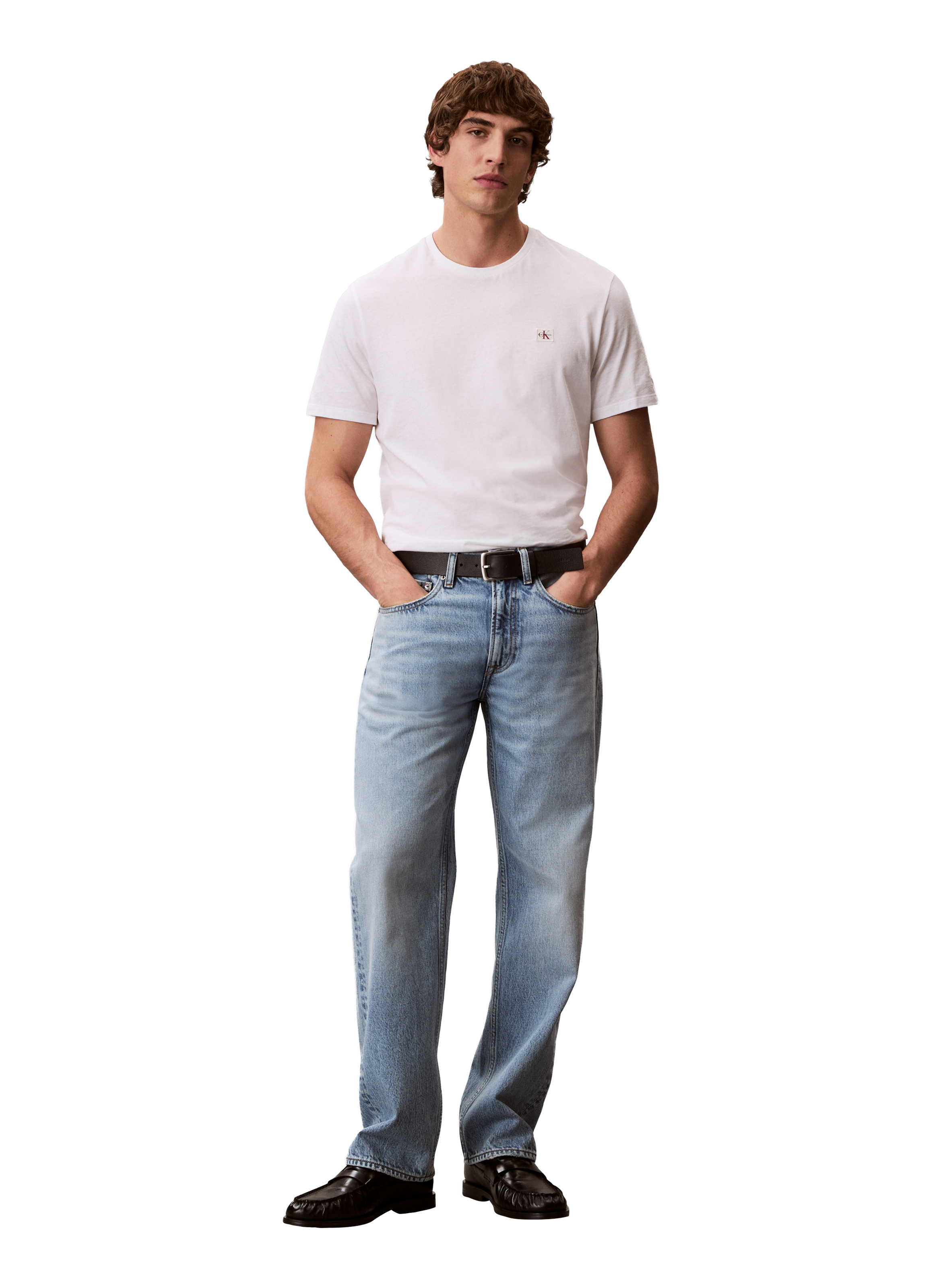 Straight Leg 90s Cotton Denim Jeans CALVIN KLEIN Blue